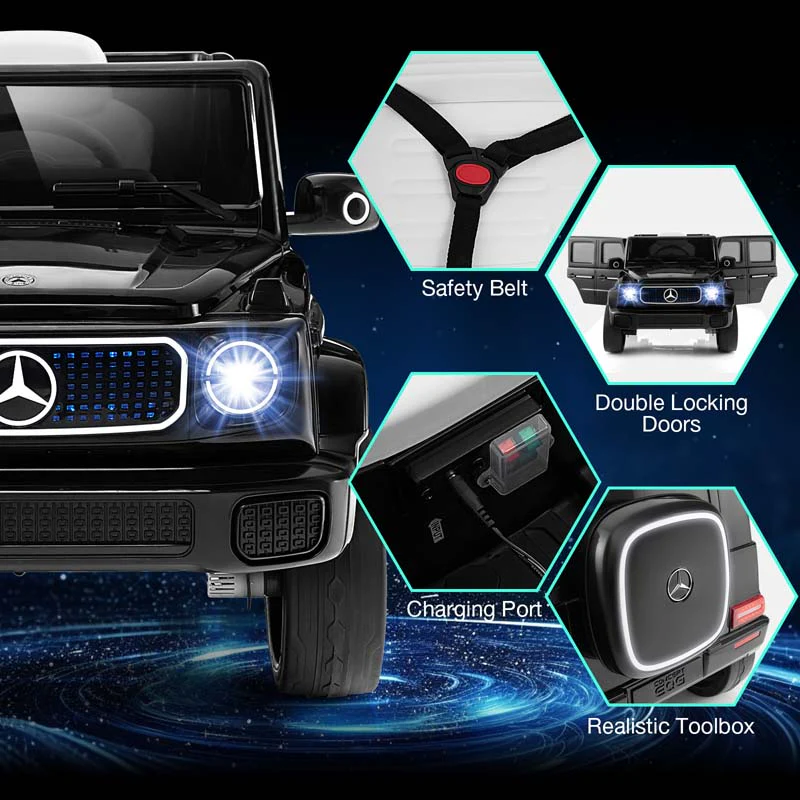 Eletriclife 12V Licensed Mercedes-Benz EQG Kids Ride On Car with Remote Control