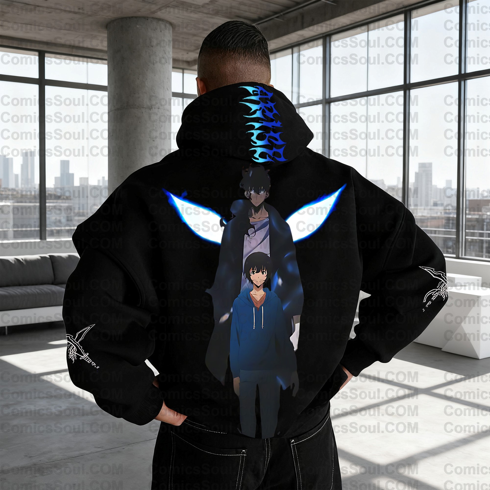Unisex Anime Graphic Streetwear Wintage Plush Hoodie