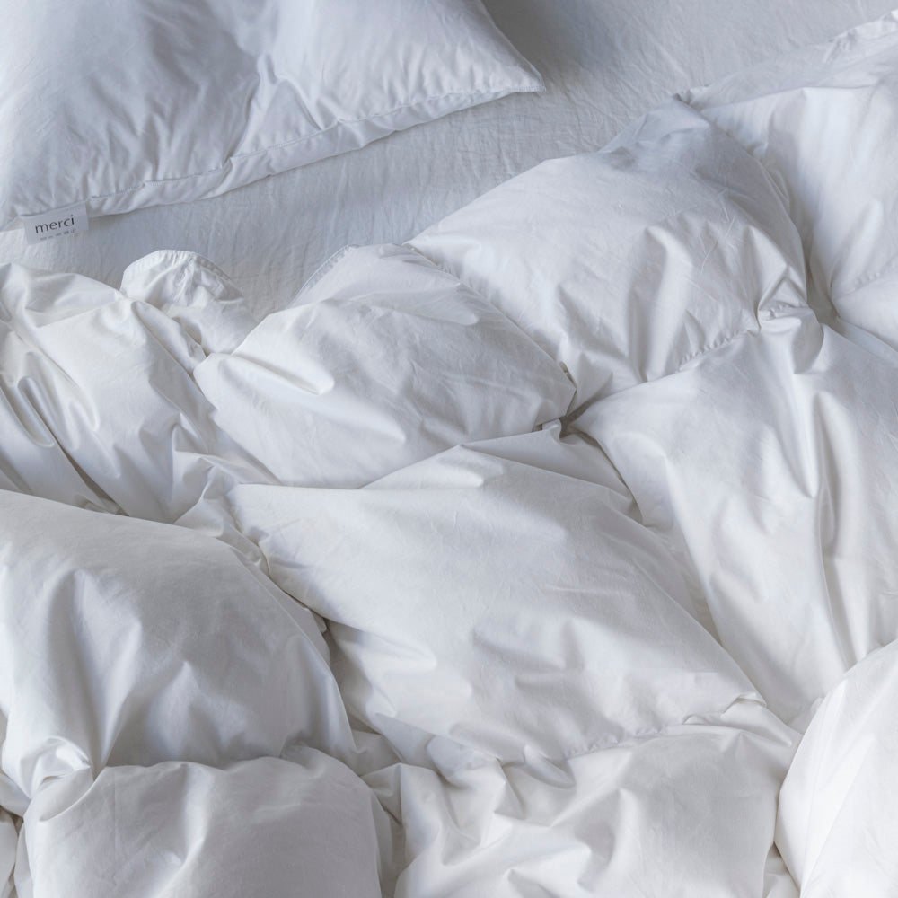 Couette en duvet naturel et plumettes - Blanc