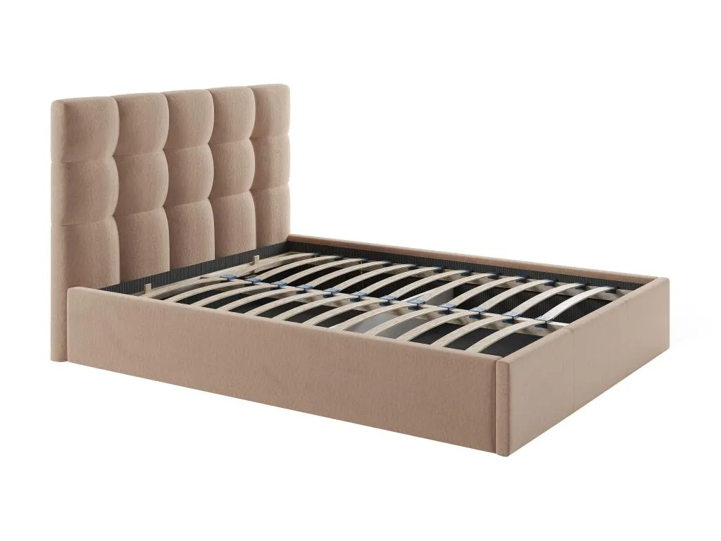 Cama alta 140x200 cm - con escritorio y estantes - estructura de metal - Cosinor lmu3599754