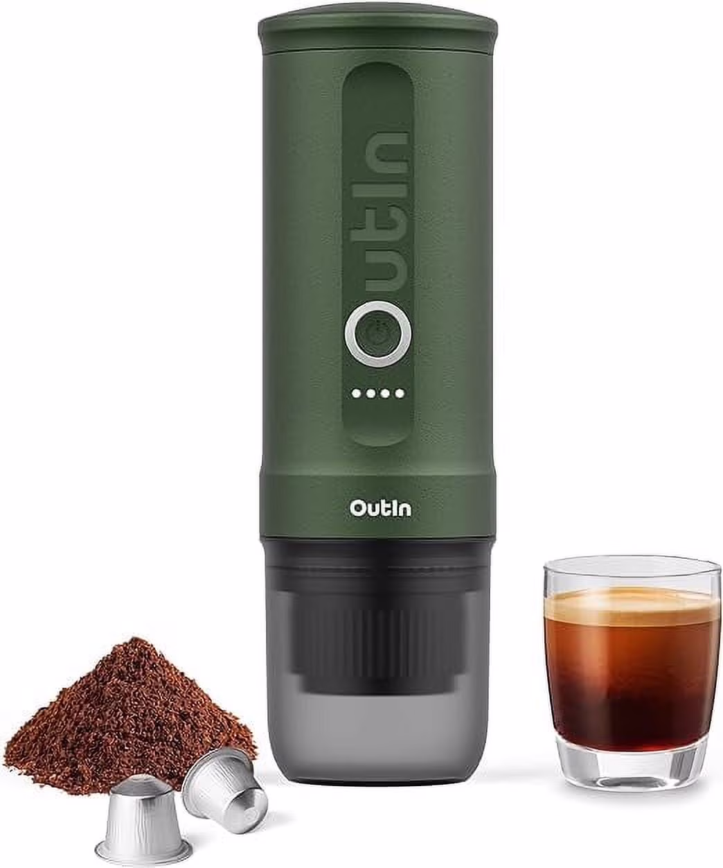 Nano Portable Electric Espresso Machine: 20 Bar, 3-4 Min Self-Heating, Mini 12V/24V Car Coffee Maker with NS Capsule & Ground Options - Ideal for Camping, Travel, RV, Hiking, Office (Space Grey) - Image 5