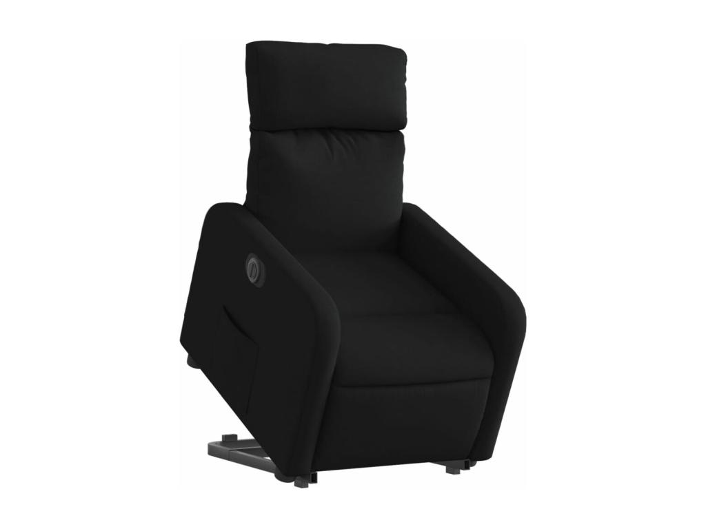 Sillón eléctrico reclinable elevable de tela negro