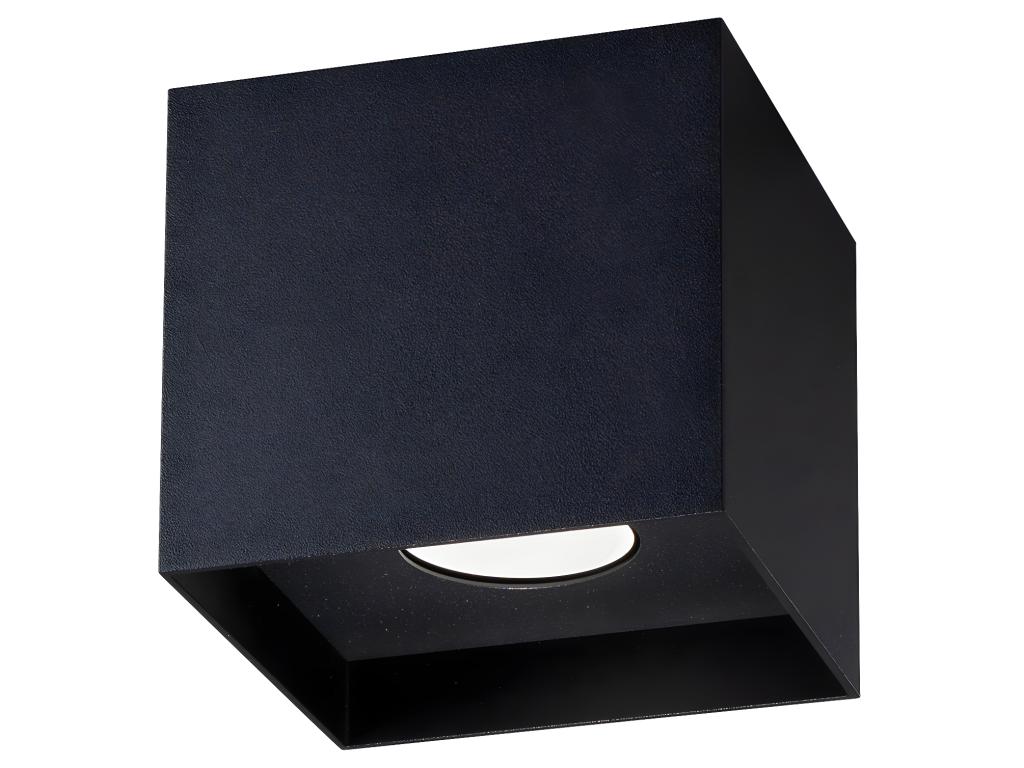 Lámparas de techo Hati minimalista de aluminio - 1 fuentes luminosas - L.10 x A.10 cm - negro