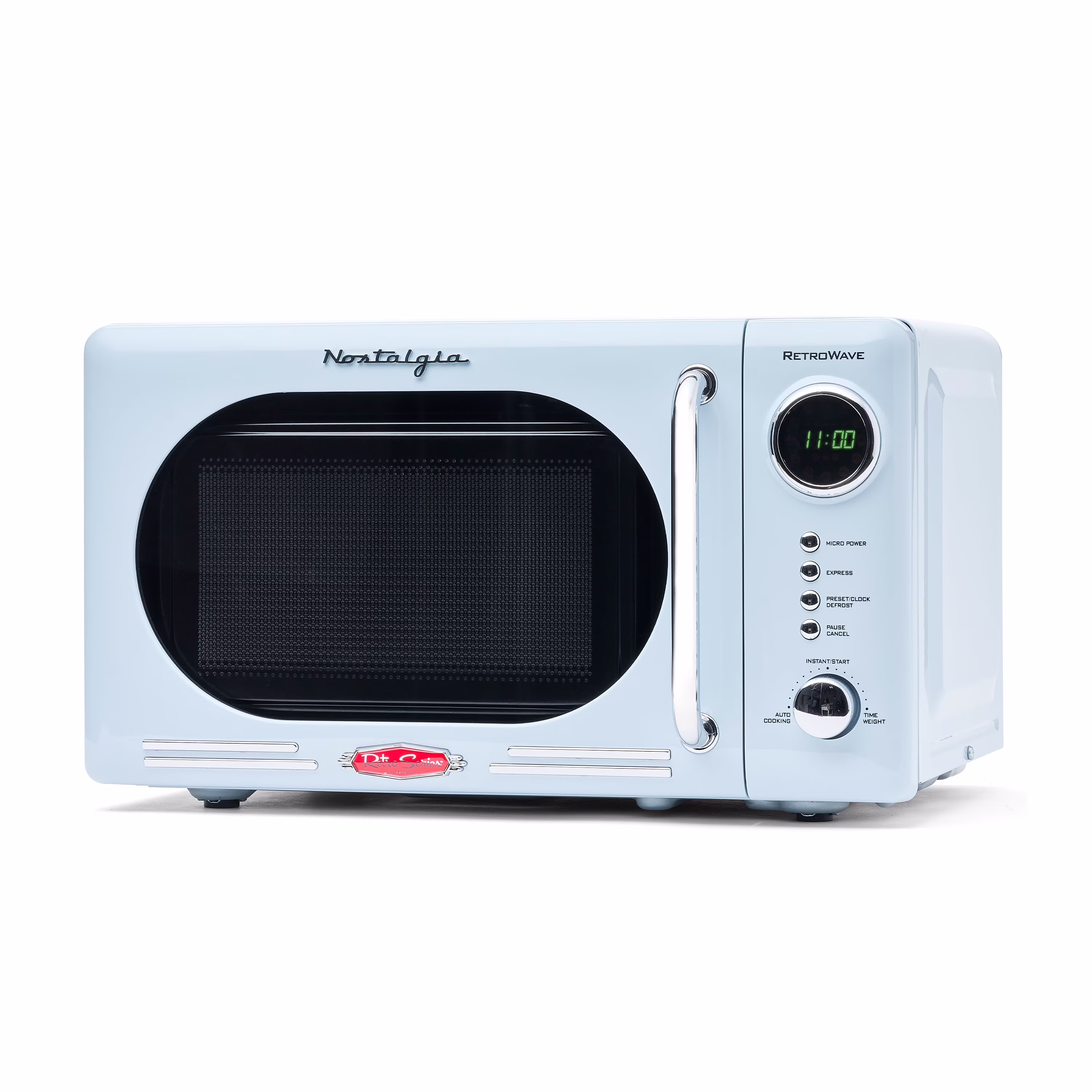 Nostalgia Retro Compact Countertop Microwave Oven - 0.7 Cu. Ft. - 700-Watts with LED Digital Display - Child Lock - Easy Clean Interior - Orange - Image 12