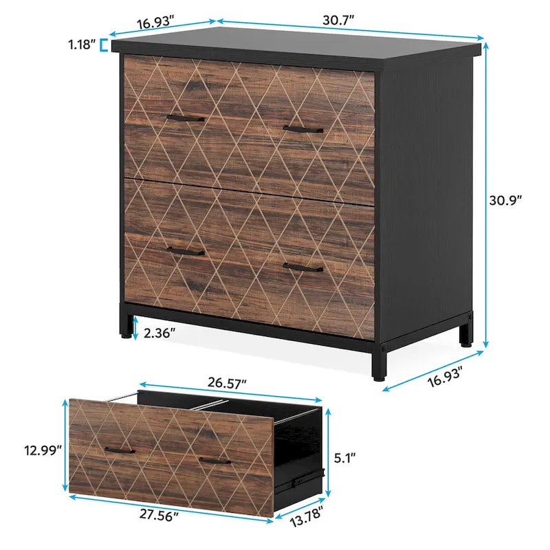 2-Drawer Lateral File Cabinet for Office Organization