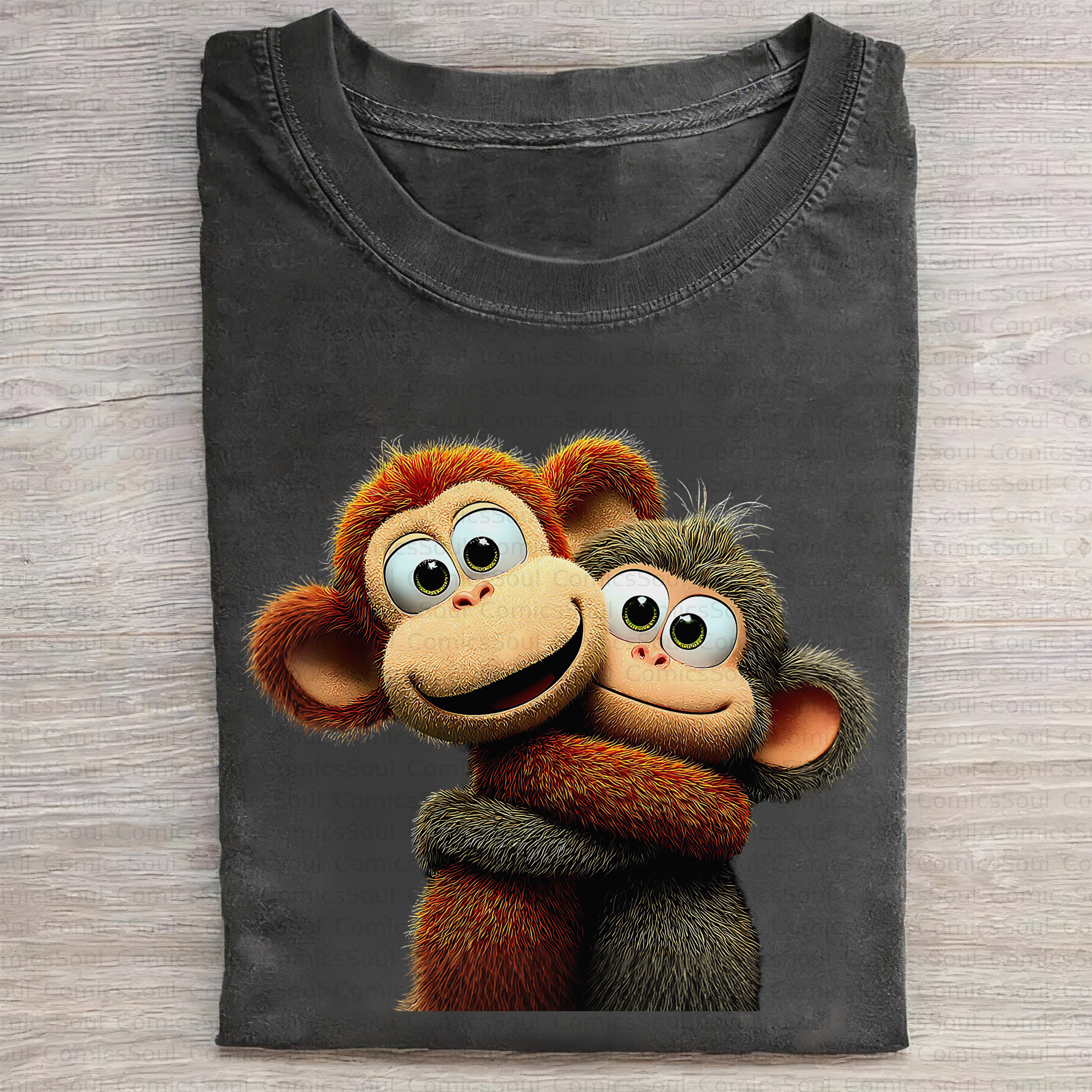 Unisex Anime Inspired Vintage Washed T-Shirt