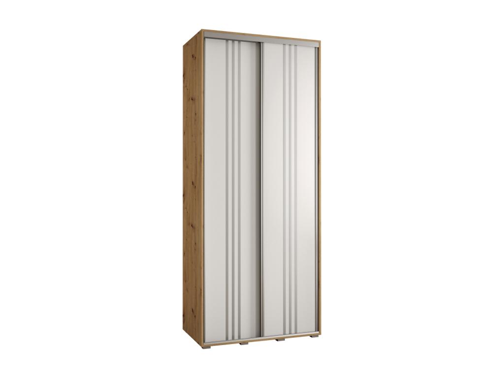 ARMARIO Habitarluz 6 DE PUERTAS CORREDERAS 235.2/100/45 2 puertas (Artisan/Blanco/Plata) TTZI47263