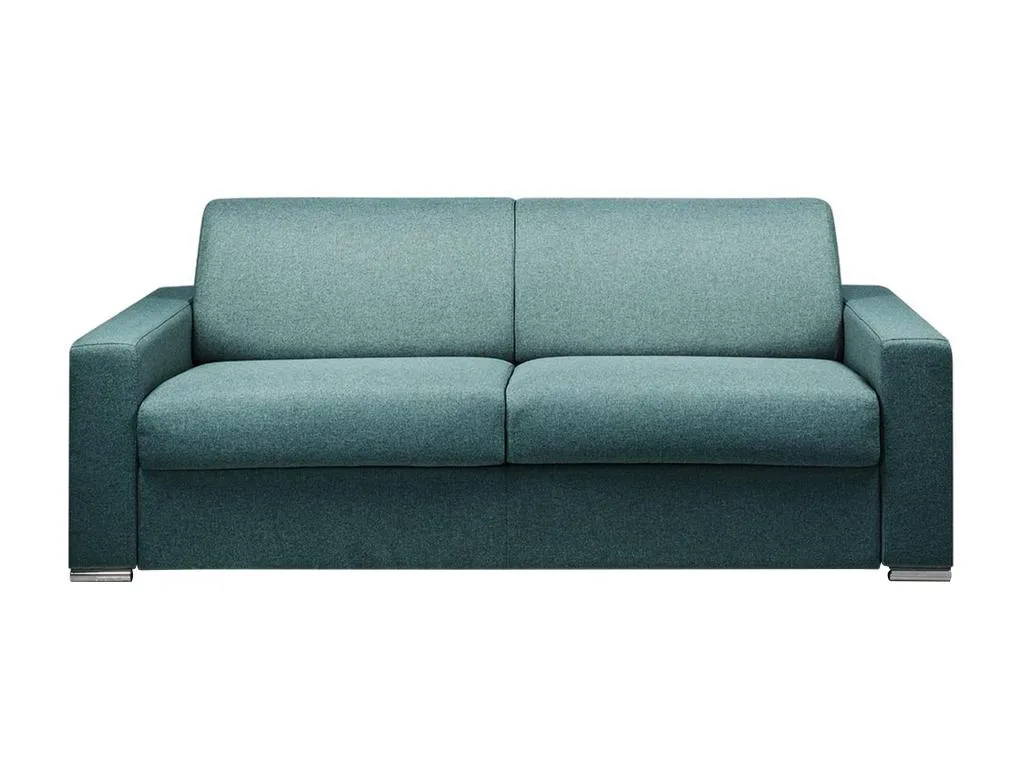 Sofá cama de apertura rápida 4 plazas de tela Luxmbls - Azul - Cama 160 cm - Colchón 18 cm IUJB08738