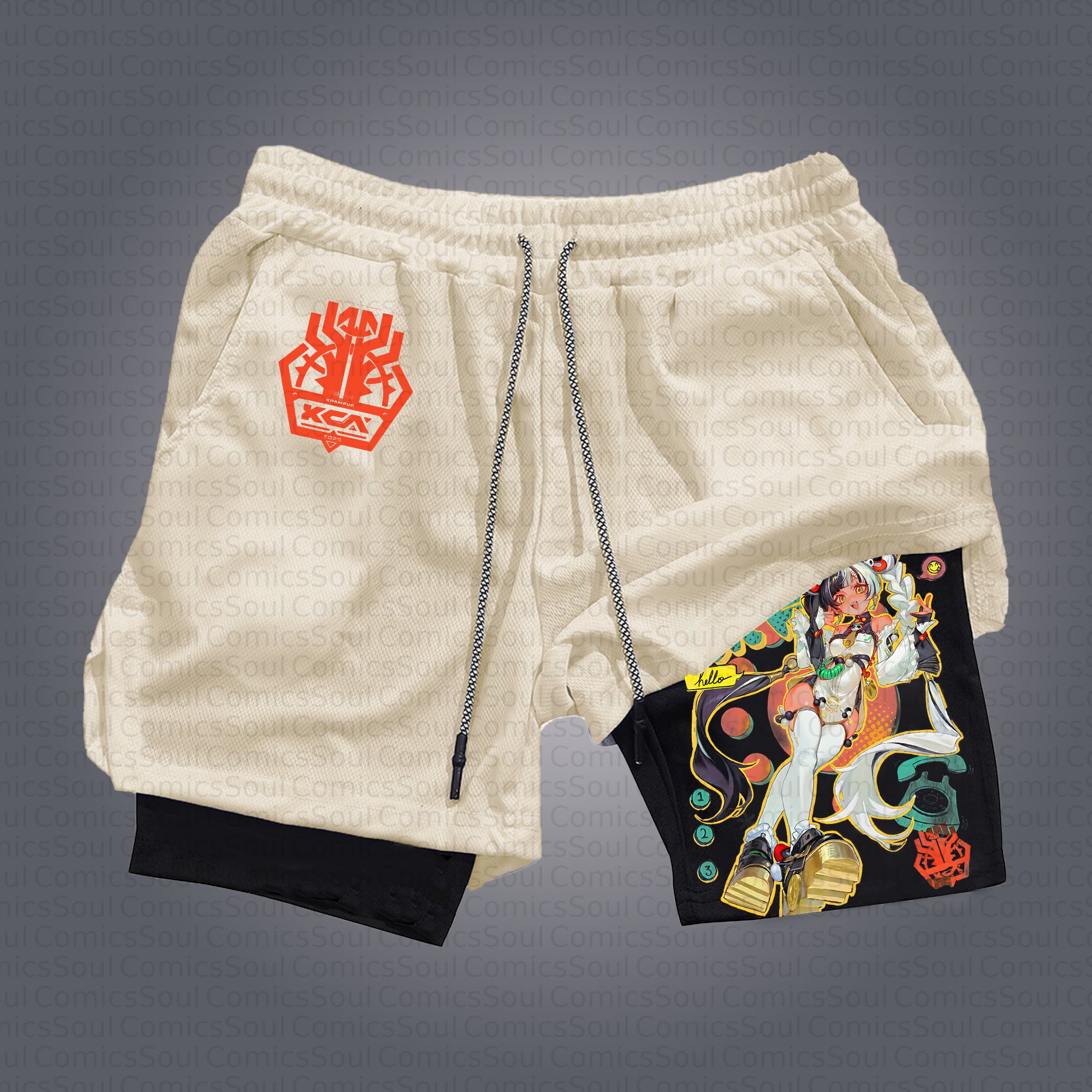 Unisex Casual Anime Streetwear Gym Shorts