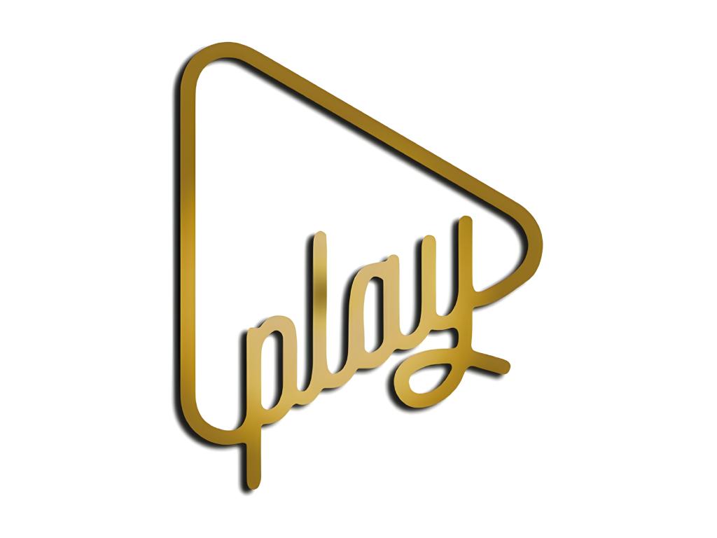 Decoración de Metal Play 1, Oro, 50x1,5x62 cm, Mubdelu