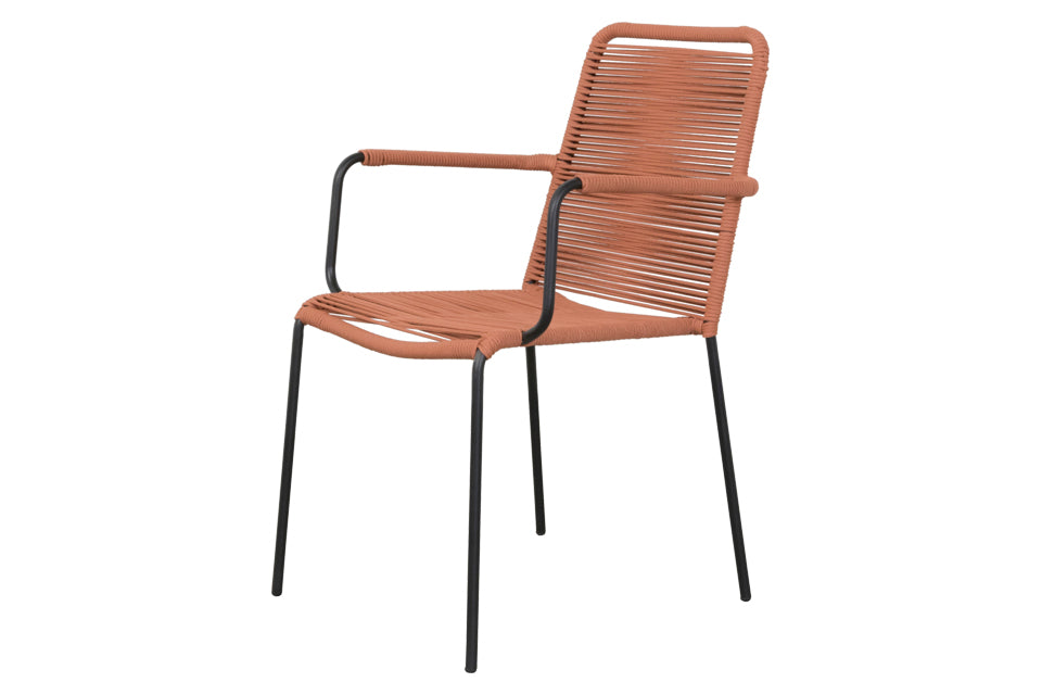 VDG Denver rope stapelbare tuinstoel Terracotta