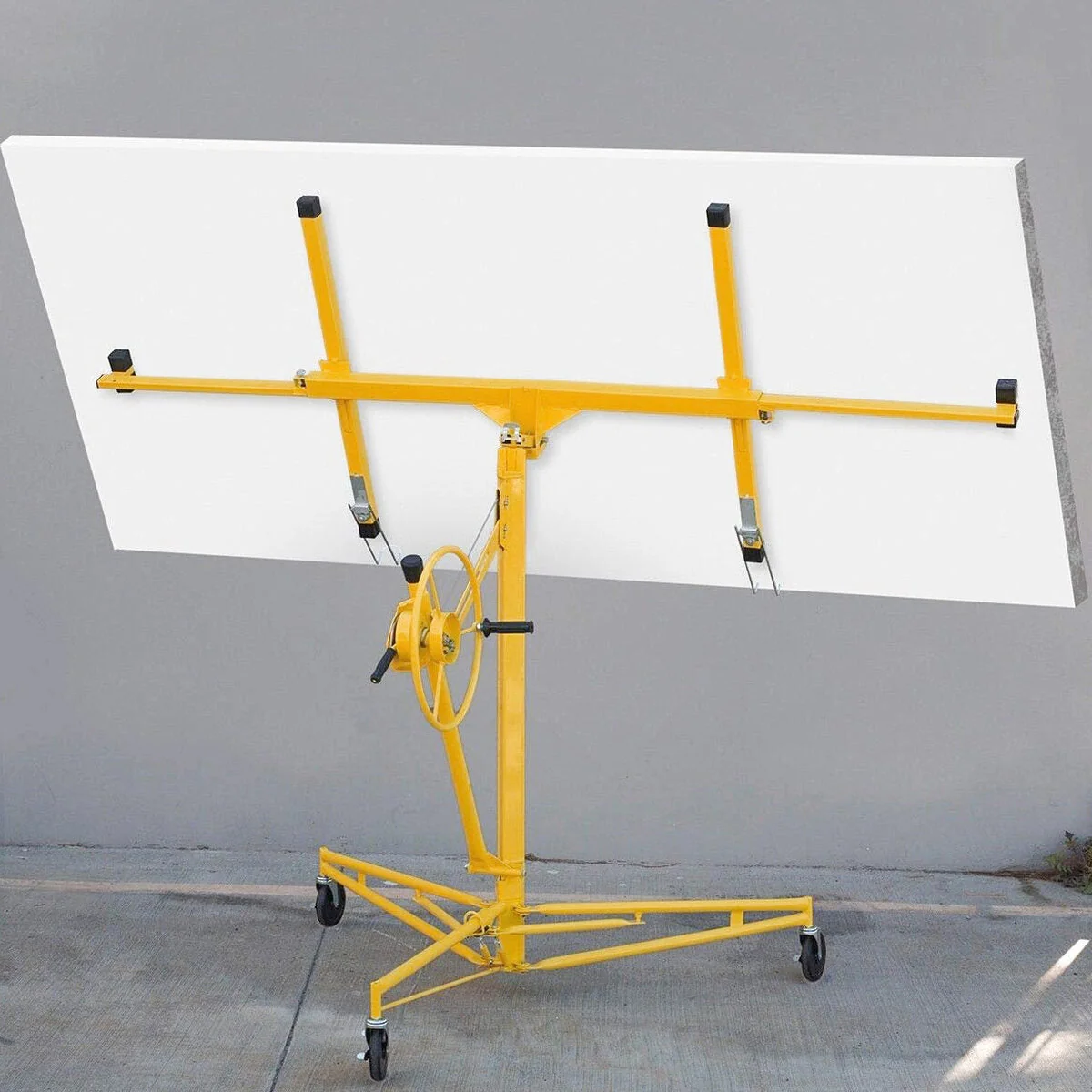 Stark USA Drywall Lift 11' Yellow Rolling Sheetrock Panel Hoist Jack - 65044 - Image 3 Stark USA Drywall Lift 11' Yellow Rolling Sheetrock Panel Hoist Jack - 65044 - Image 3