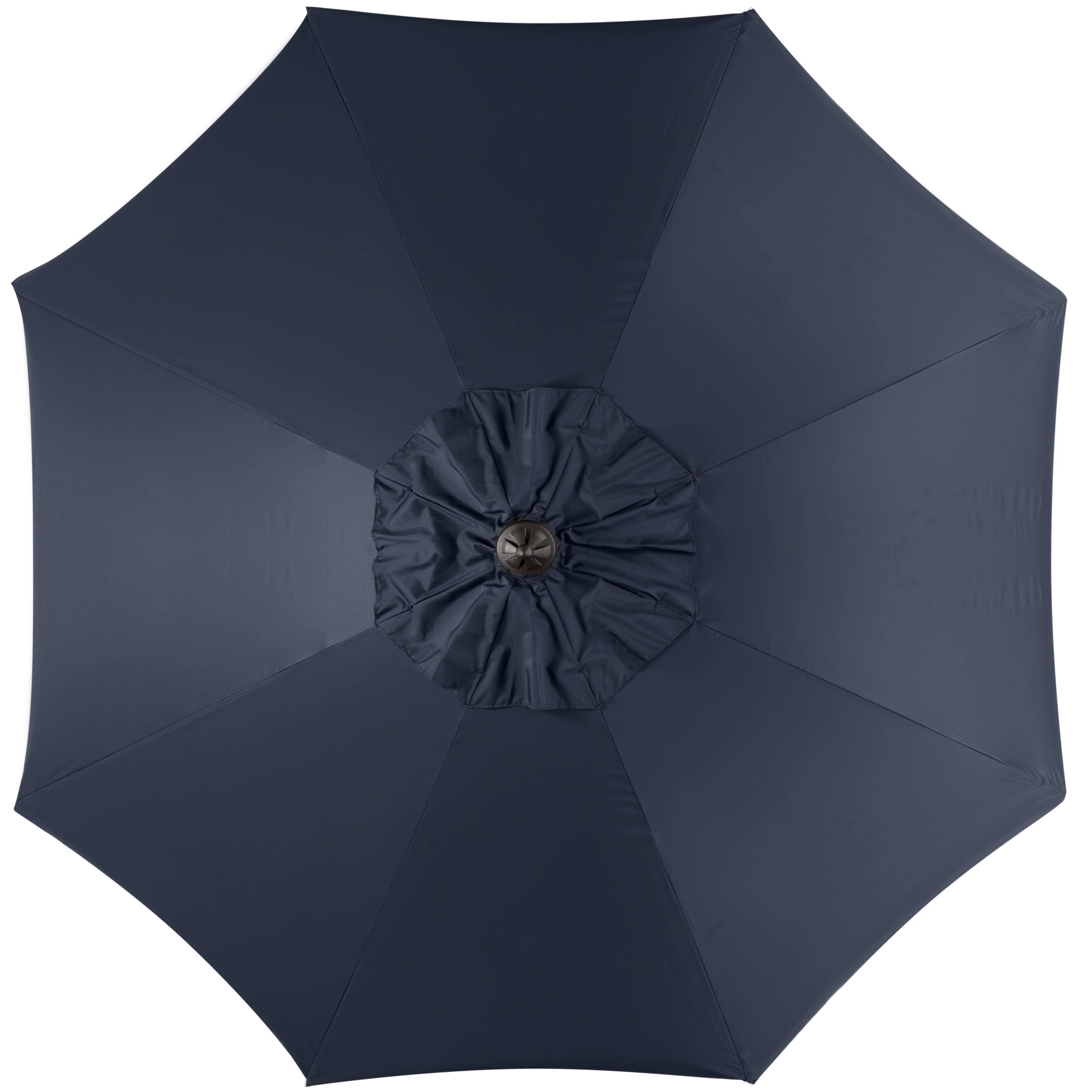 Safavieh Venice 9' Market Crank Tilt Patio Umbrella, Navy/White - Image 6
