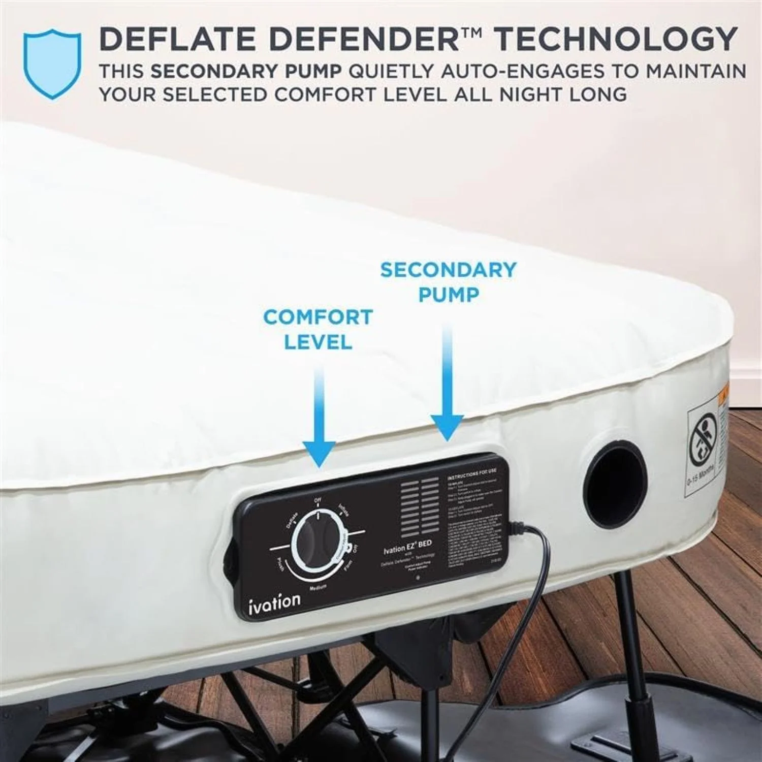 Ivation EZ-Bed 10 in Portable Air Beds with Built-in Pump, Full - Image 24