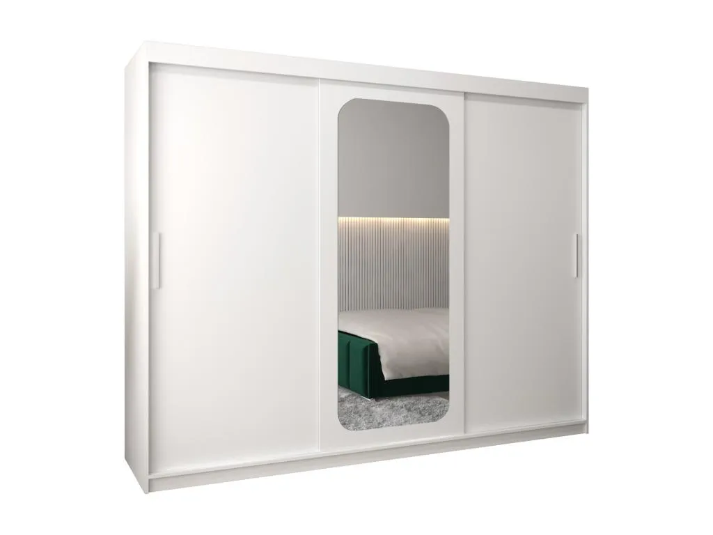 ARMARIO Jmmhogar T2 DE PUERTAS CORREDERAS 200/250/62 3 puertas (blanco/blanco)