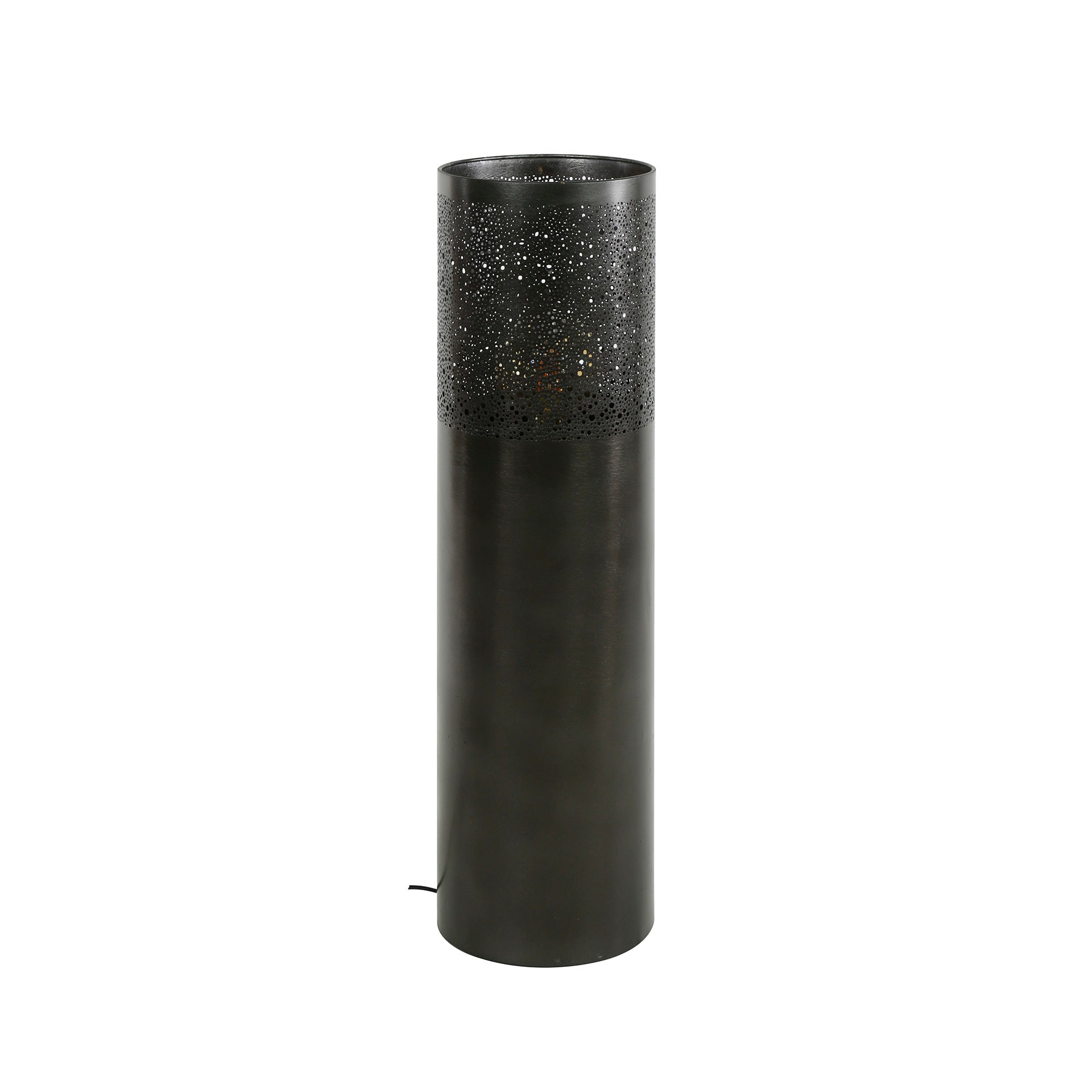 Blokker Hero Vloerlamp - 90 x Ø 25 cm - Zwart/Nikkel