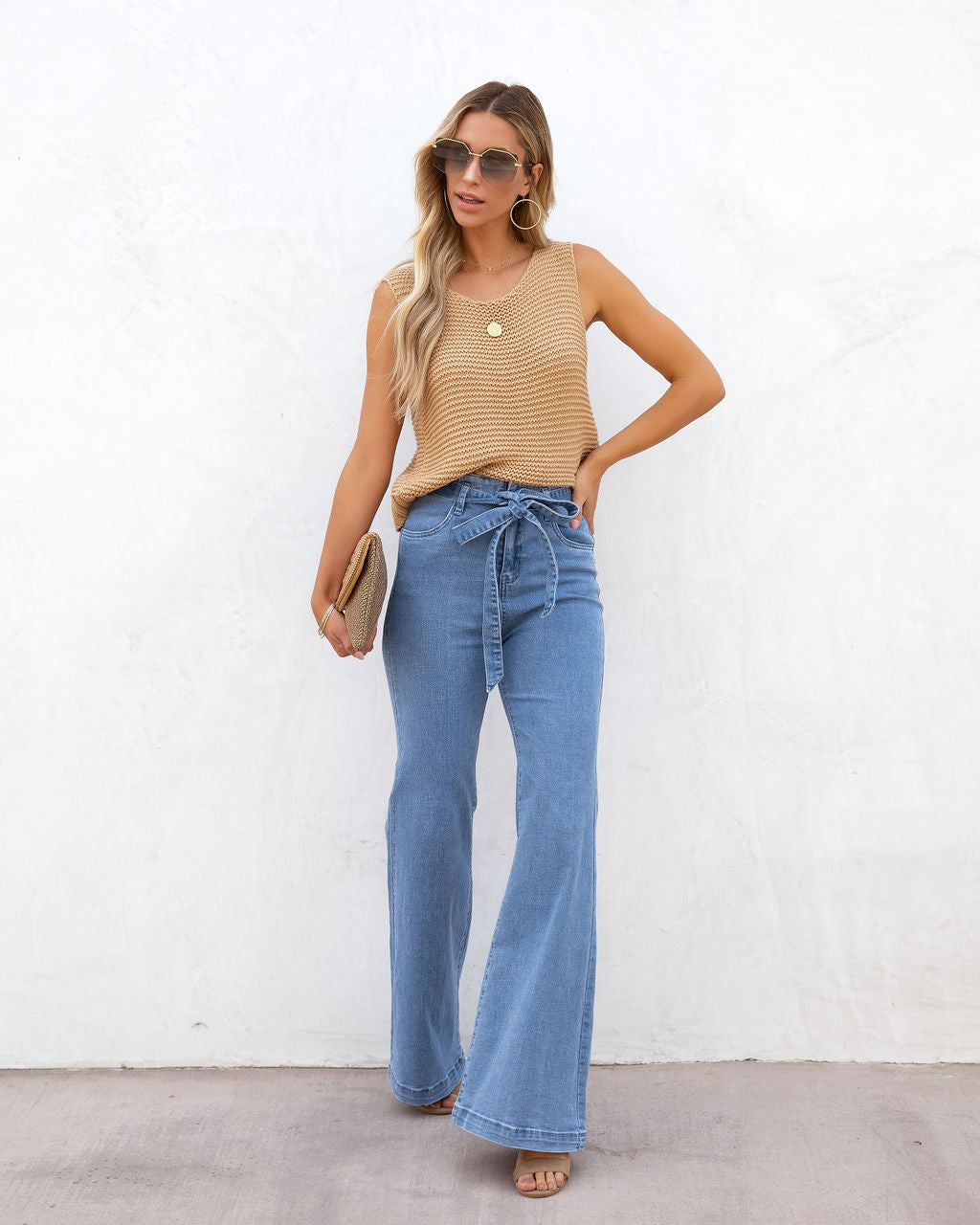 Mehlani Cotton Blend Sleeveless Crop Top - Khaki - FINAL SALE - Se7enfashion