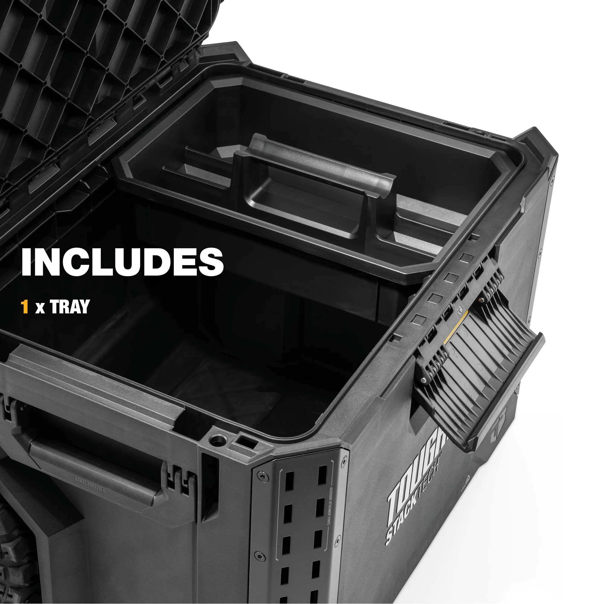 ToughBuilt Portable 2-in-1 Rolling Tool Box with Wheels & Stackable Design - Image 6
