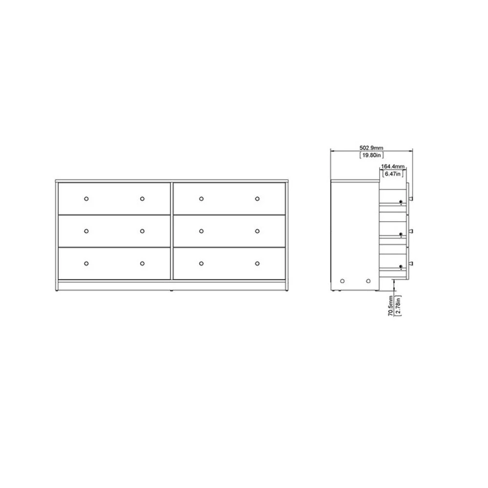Pemberly Row 3PC Engineered Wood Dresser and Nightstands Bedroom Set in Black
