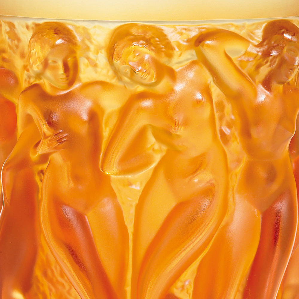 VASE BACCHANTES - CRISTAL AMBRE