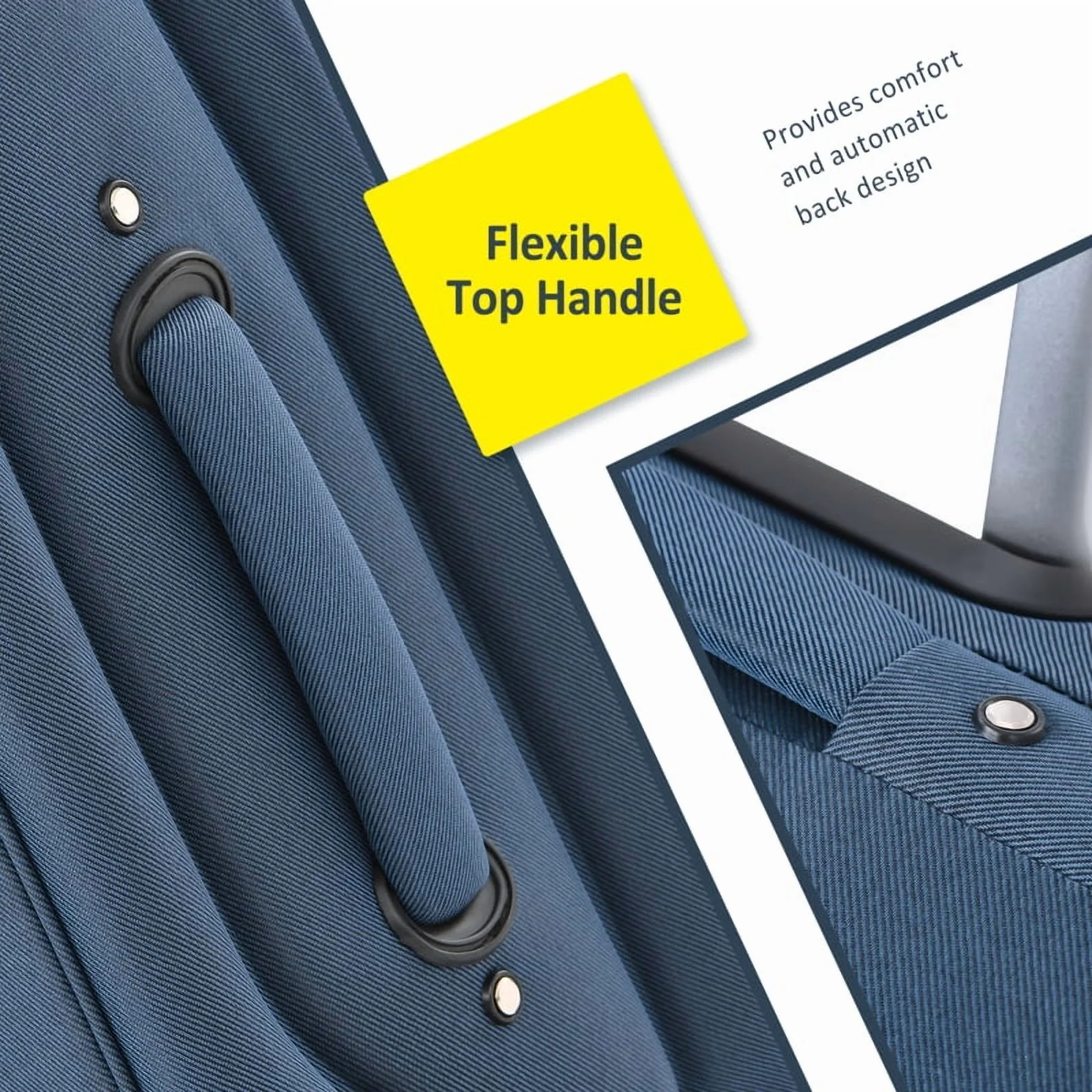 Softside Luggage Expandable 3 Piece Set Suitcase Upright Spinner Softshell Lightweight Luggage Travel Set - Image 29
