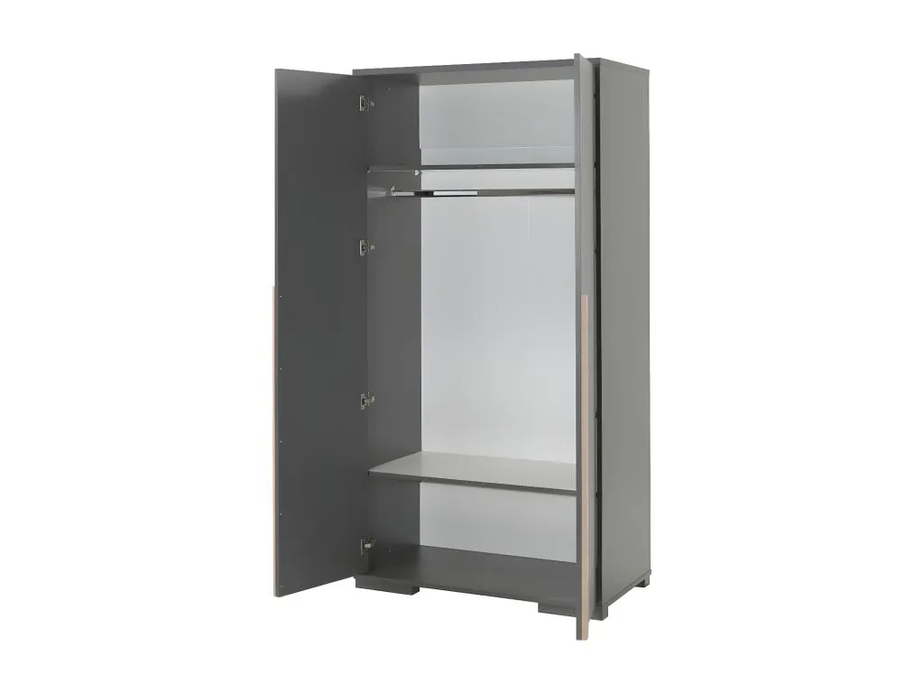Armario 2 puertas Andreuworldcasa de haya gris antracita