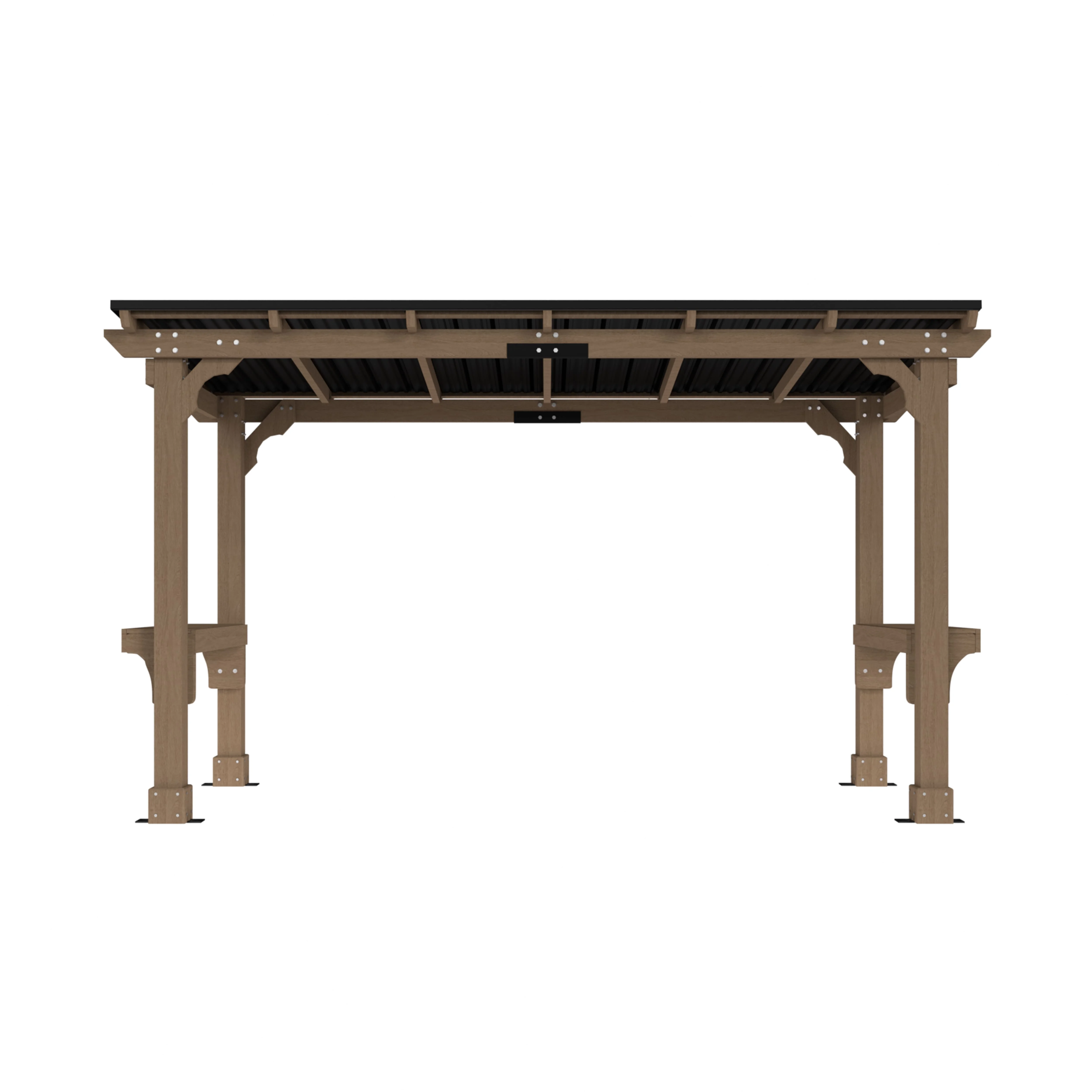 VEIKOUS 8' x 5' Outdoor Hardtop Gazebo, BBQ Grill Gazebo w/ Workstation Shelves for Lawn, Garden, Deck - Image 31
