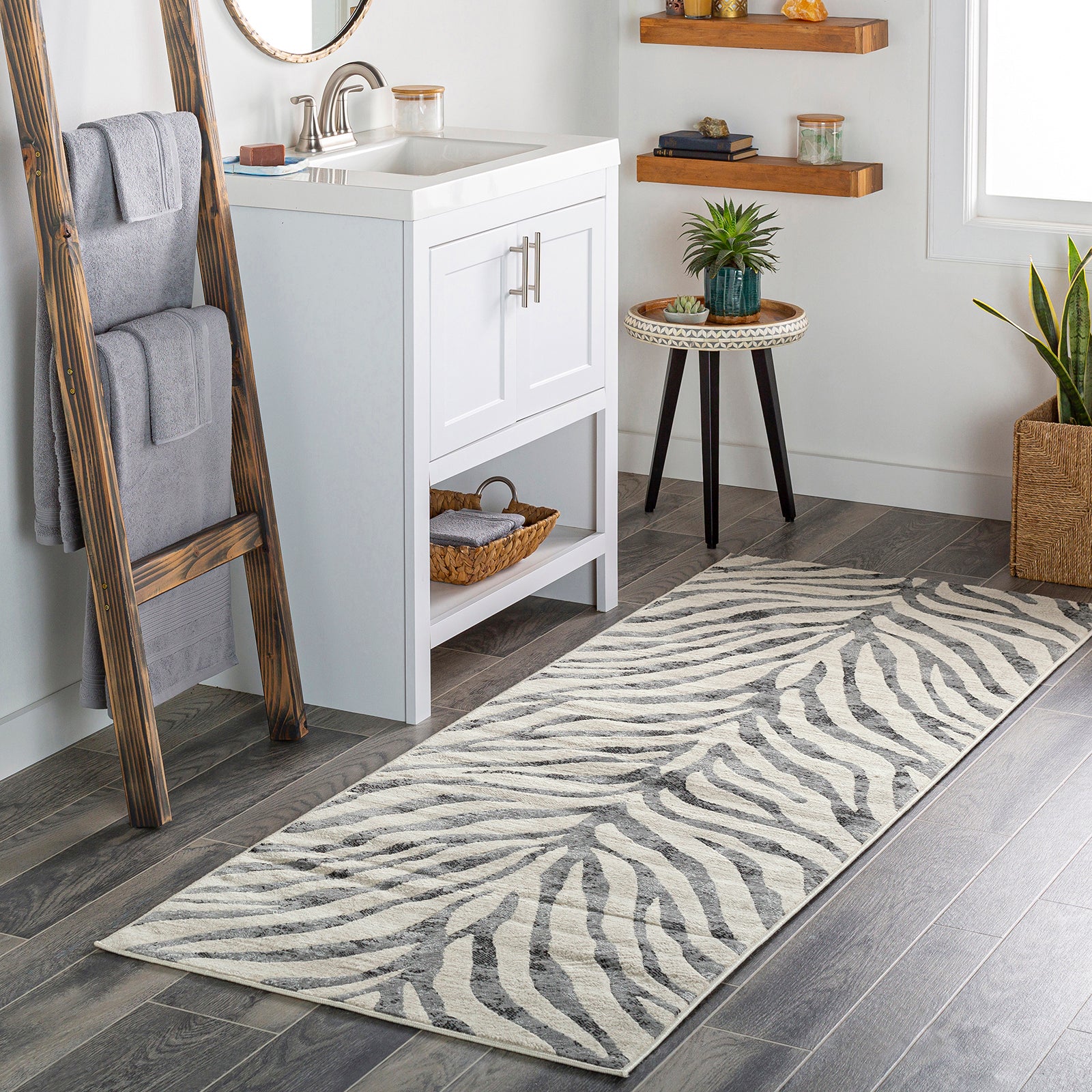 Blokker Zarae Runner Vloerkleed 80 x 220 cm - Lichtgrijs