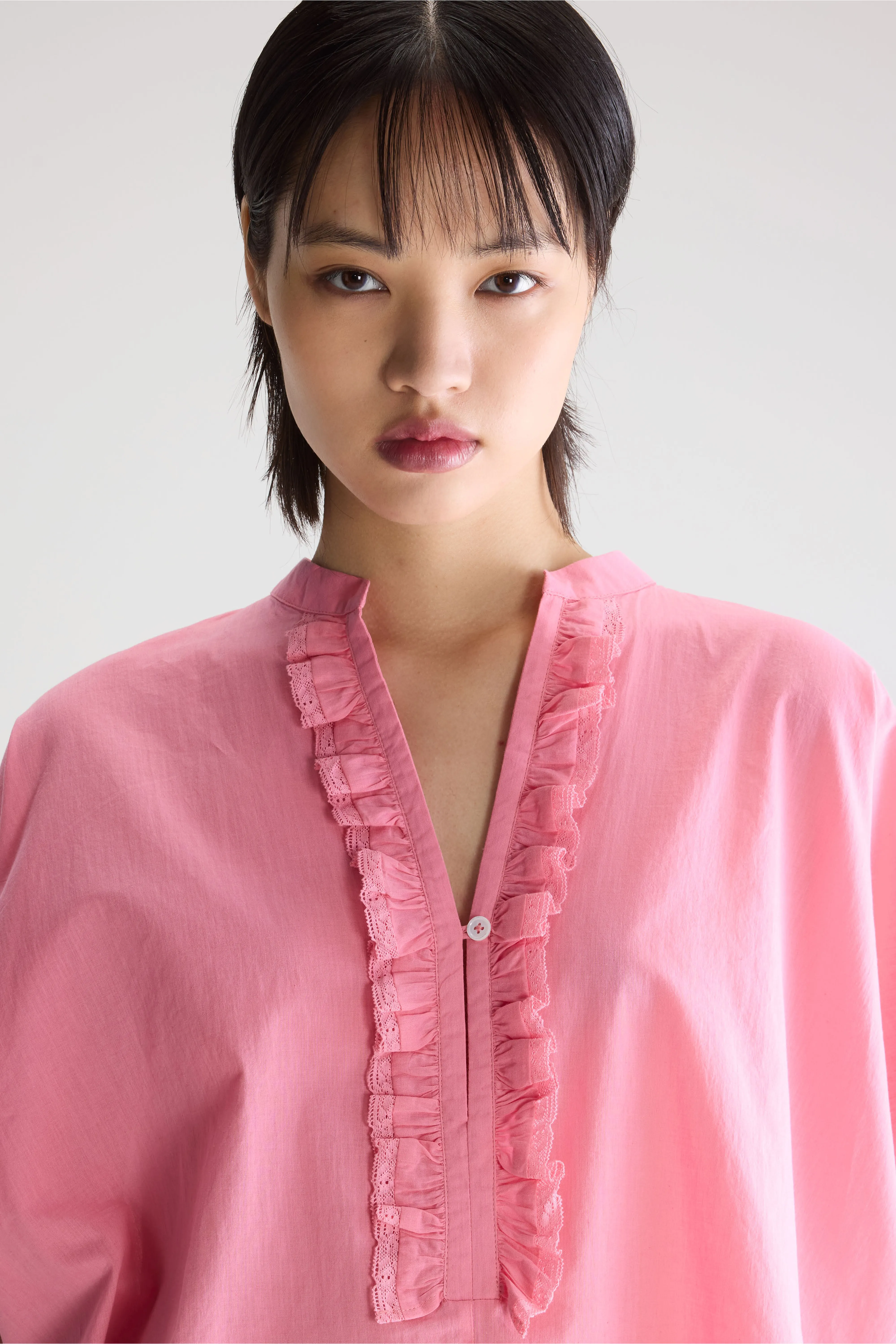 Bellerose Dahlia ruffled blouse (261 / W / GERANIUM)