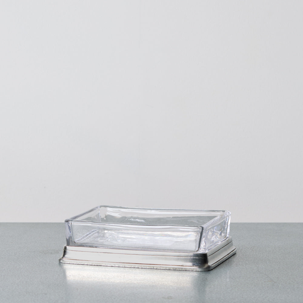 Porte savon en verre et étain - Cosi Tabellini