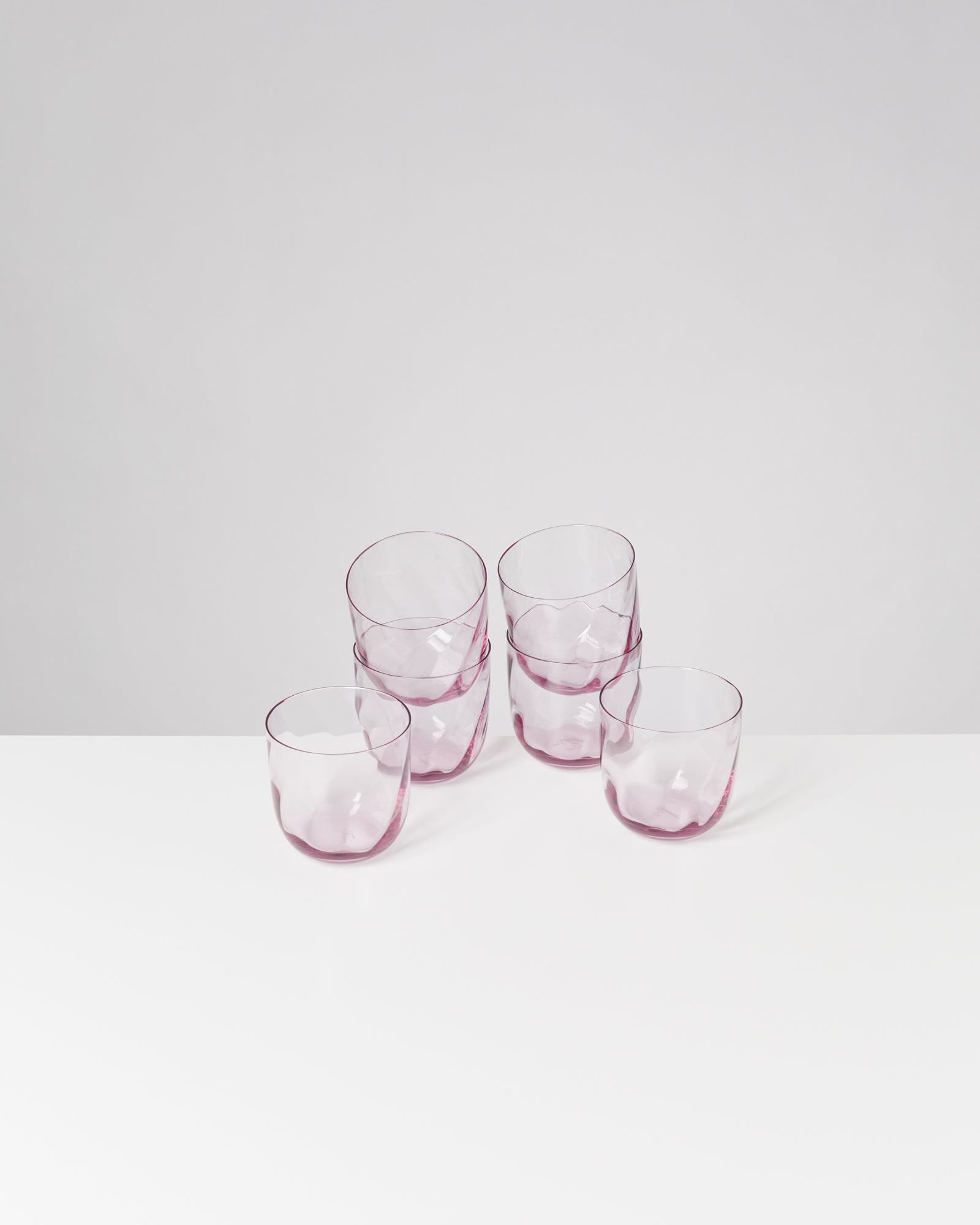 Calma Glas klein swirl lila 6er-Set