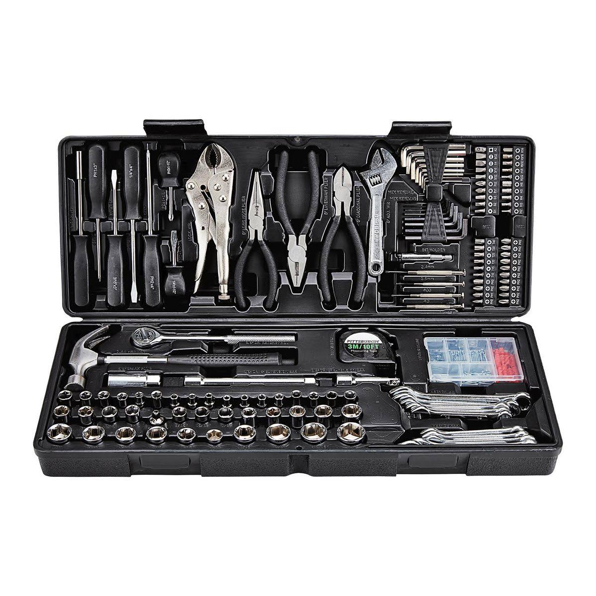 Pittsburgh Tool Set with Case, 130 Piece