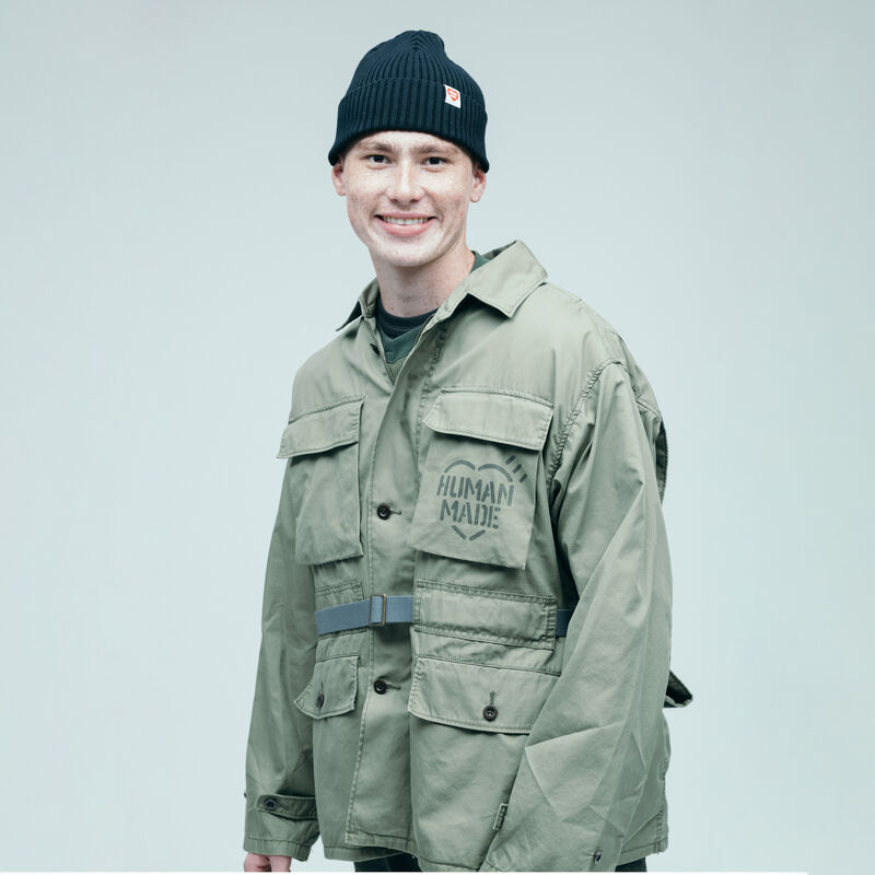 HUMAN MADE COTTON RIB BEANIE