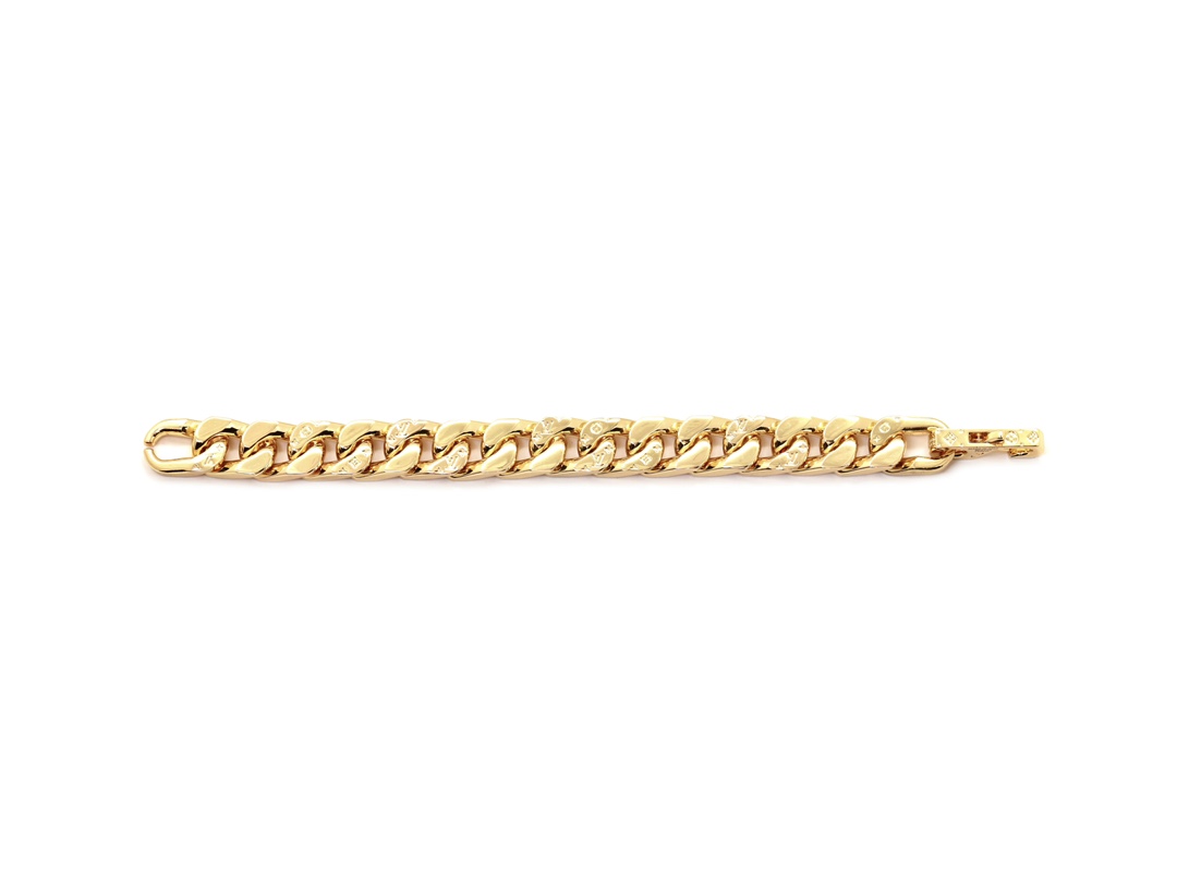 Louis Vuitton Golden Cuban Chain Bracelet Men - Original Replica Club