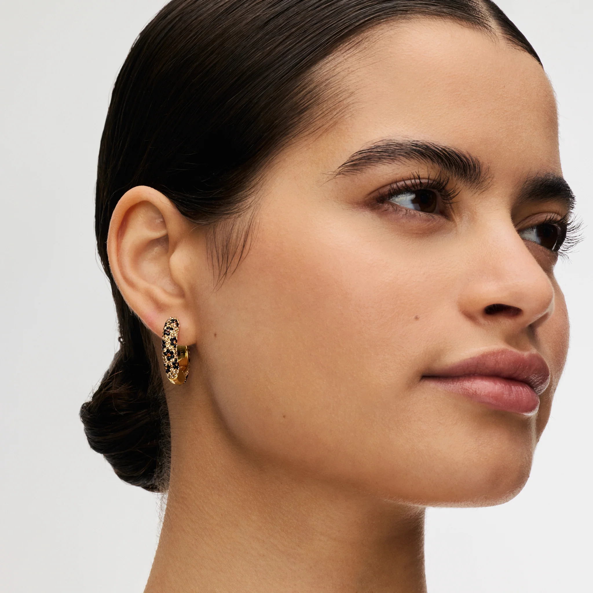 Medium Sparkle Hoop Earrings