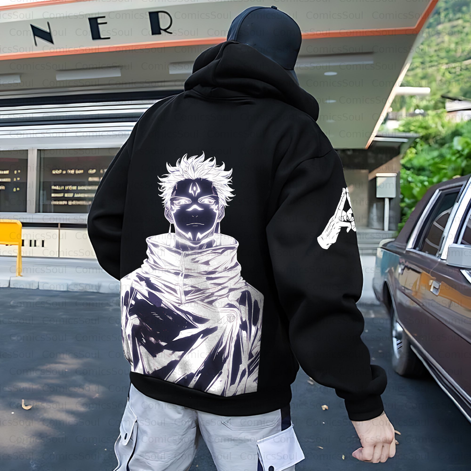 Unisex Anime Inspired Vintage Plush Hoodie