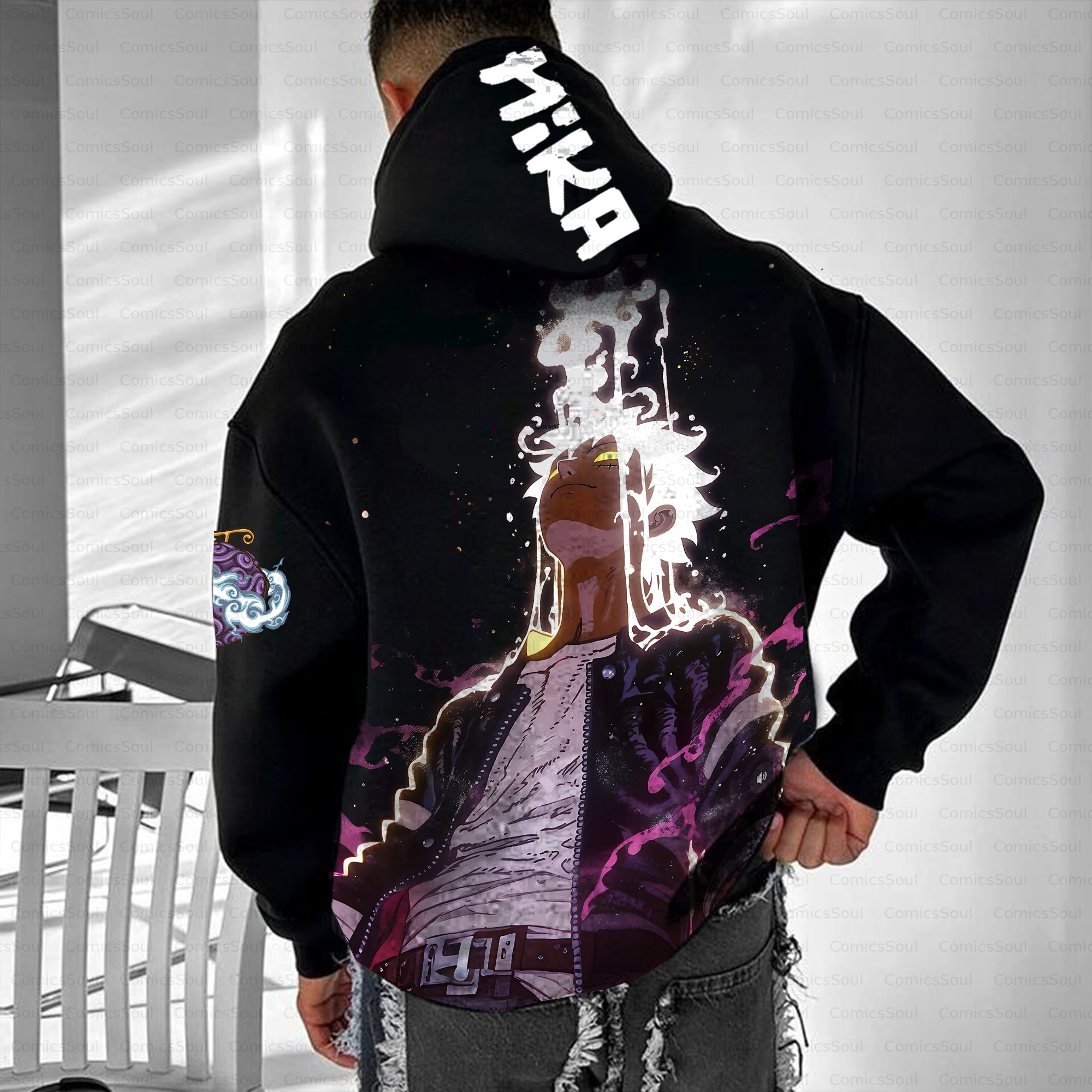 Unisex Anime Inspired Vintage Plush Hoodie