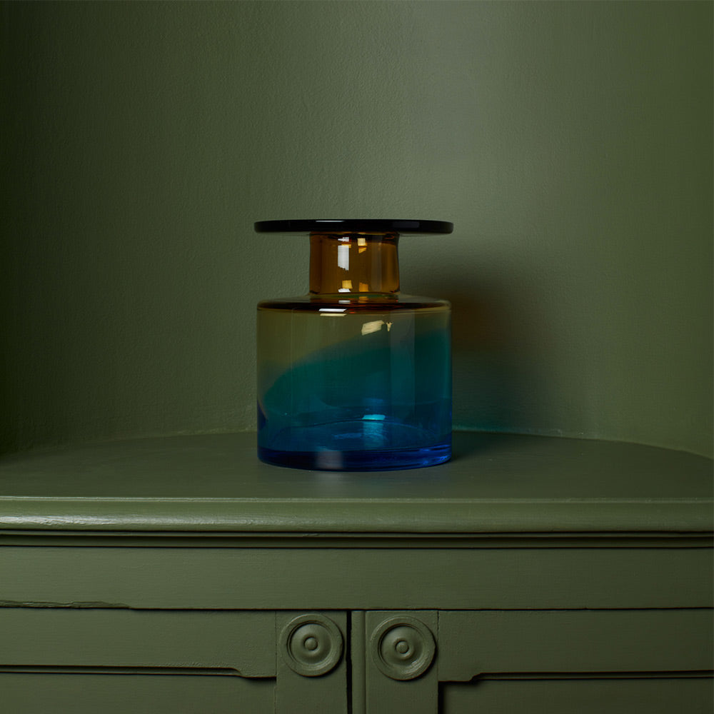 Vase Wind & Fire - Ambre et Bleu