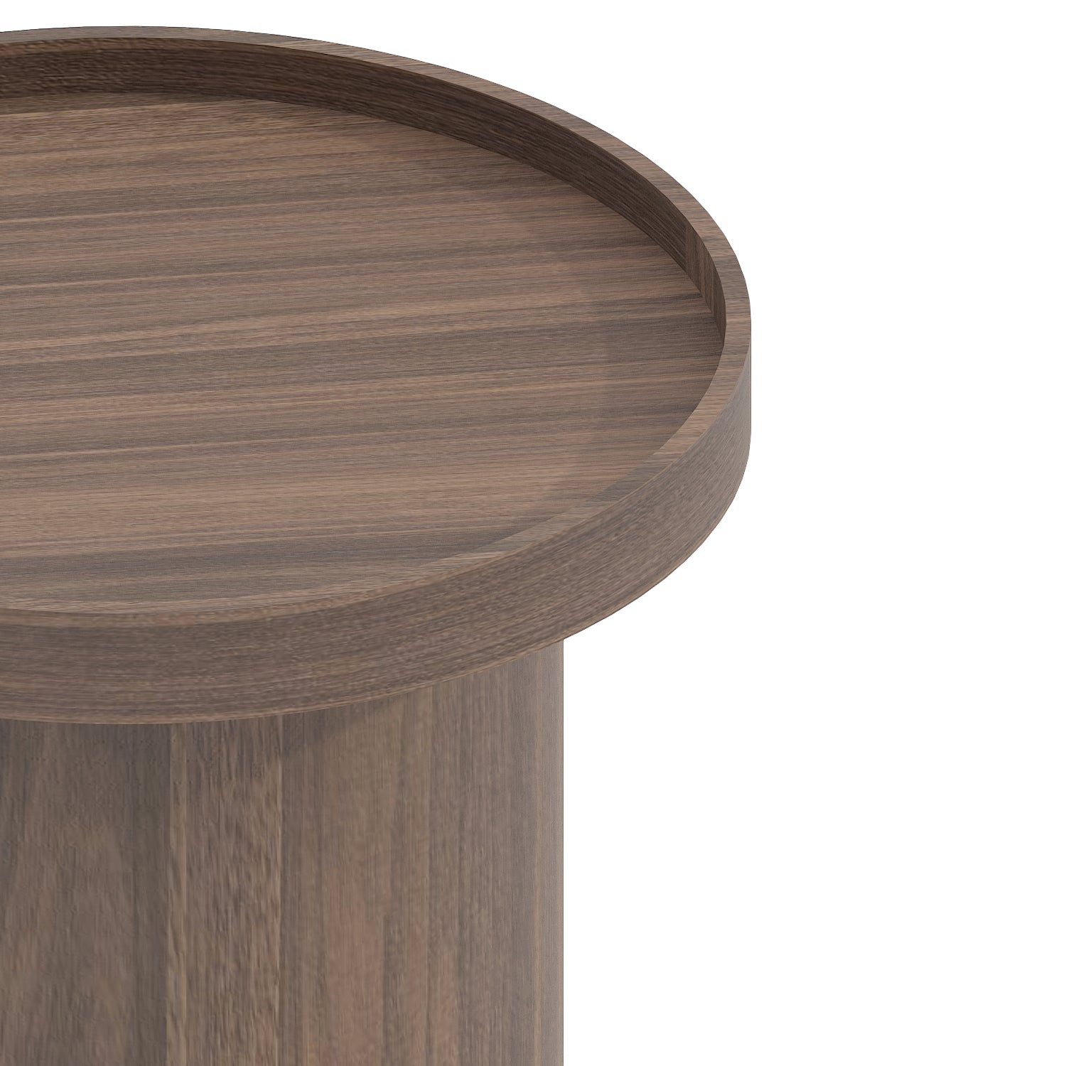 by fonQ Brik Bijzettafel Ø 40 cm - Walnoot