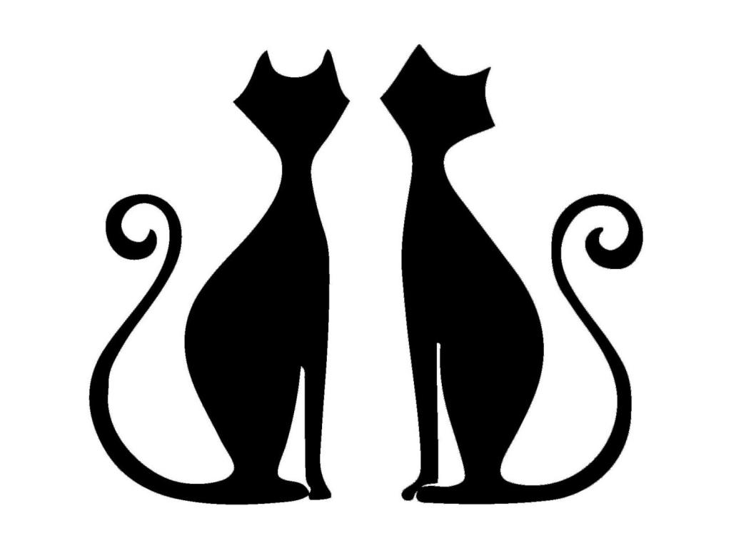 Decoración de Metal Gato 102, Negro, 56x0,15x53 cm, Lujodec