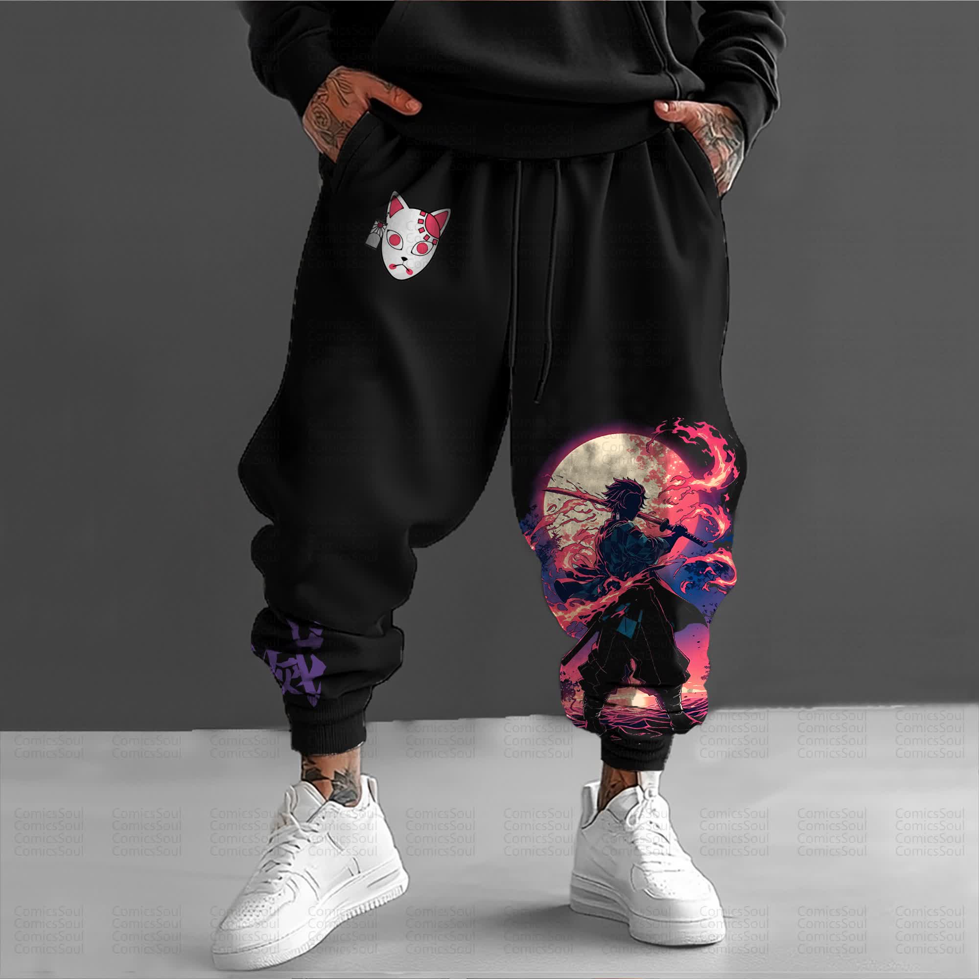 Unisex Anime Inspired Vintage Pants丨Comicssoul