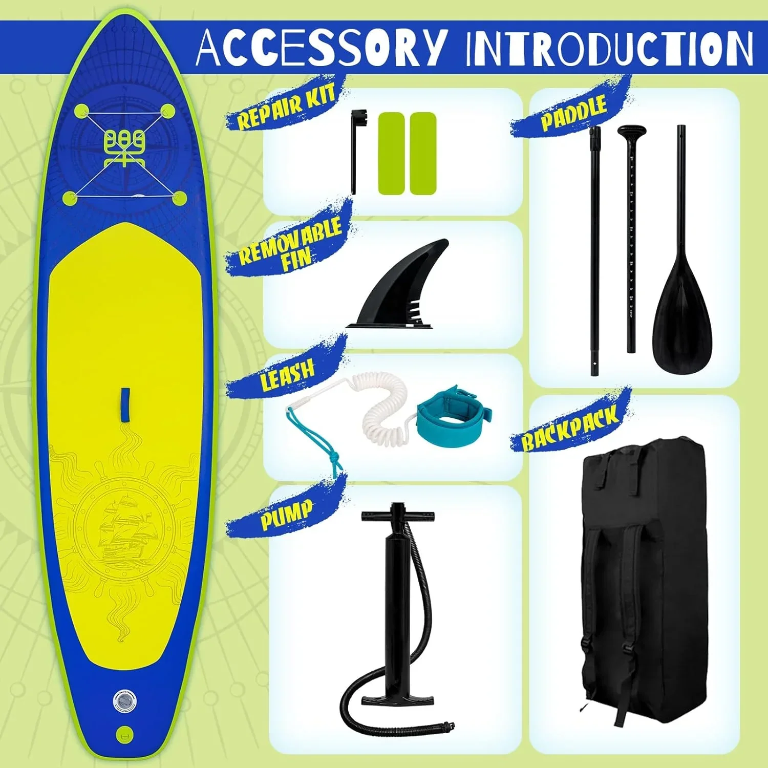 FunWater Inflatable Stand Up Paddle Board, 11 ft x 32 in x 6 in - SUP Paddle Accessories - Image 69 FunWater Inflatable Stand Up Paddle Board, 11 ft x 32 in x 6 in - SUP Paddle Accessories - Image 69