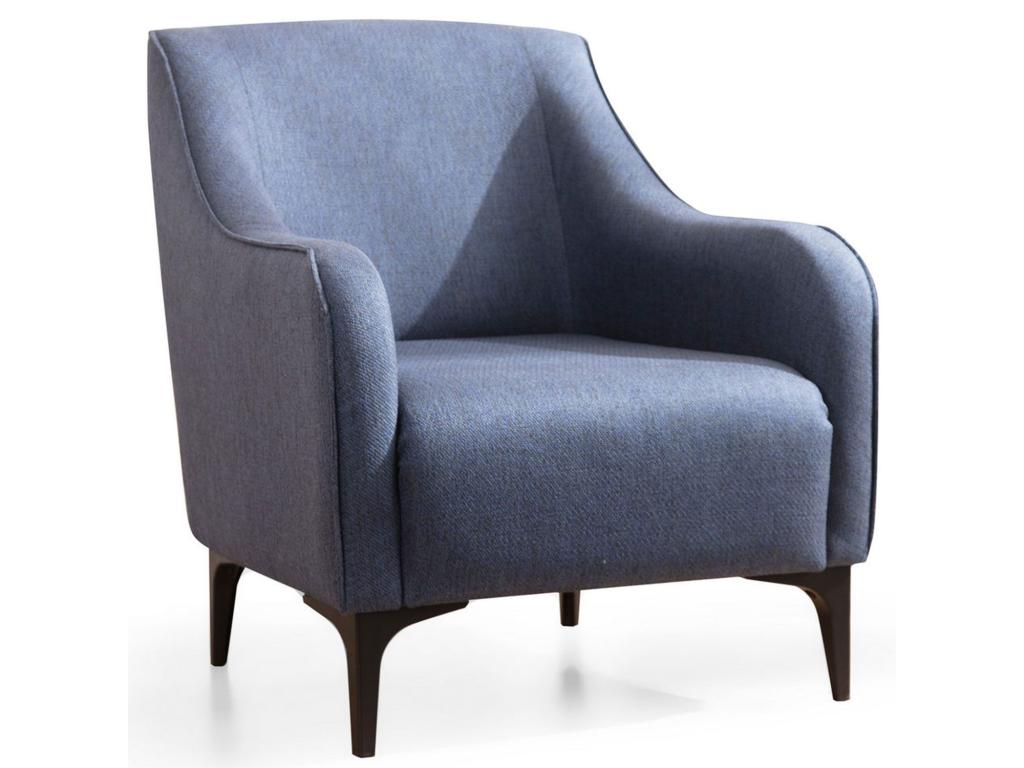 Sillón Nestleano 203 - Azul - 87x94x77cm - Tapiz - Patas Plástico