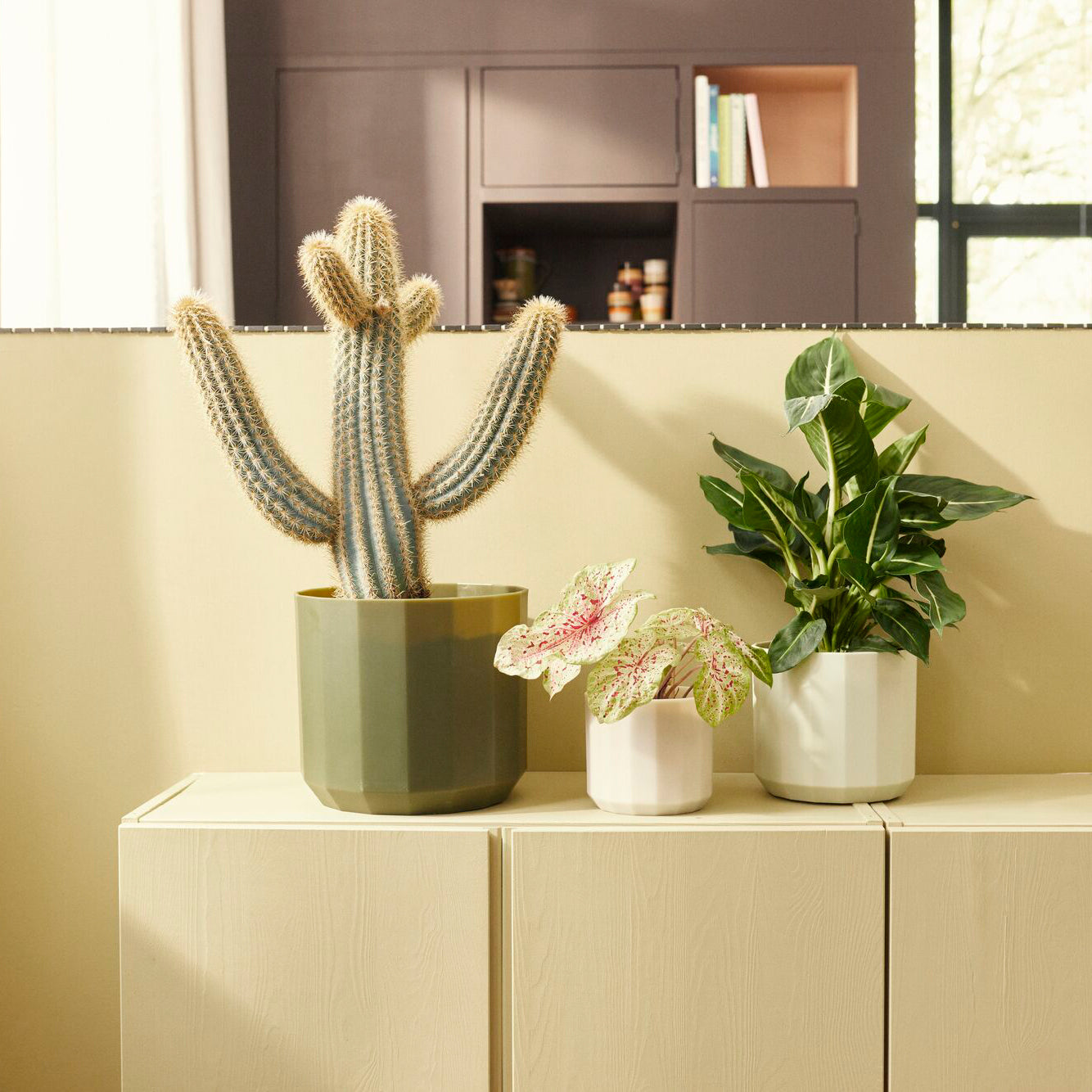 Elho Facet Rond - H 23 x Ø 20,6 cm - Binnen - 100% gerecycled kunststo