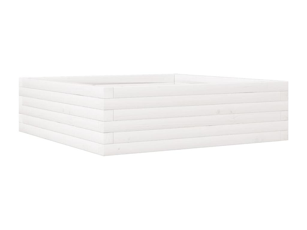 Decoratodo  madera maciza de pino blanca 80x80x23 cm