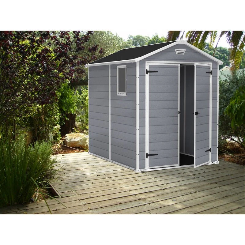 Manor 6 ft. W x 7.5 ft. D Plastic Storage Shed