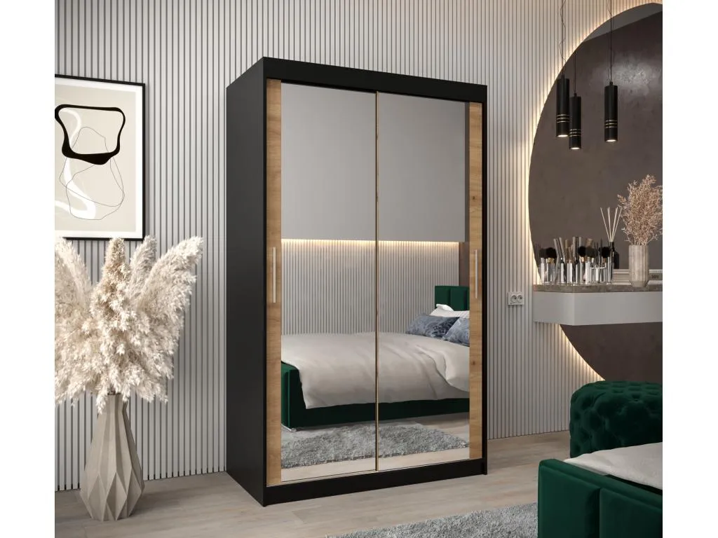 Armario Decoesp 3 de puertas correderas 200/120/62 2 puertas (negro/artisan) 74903MKGS