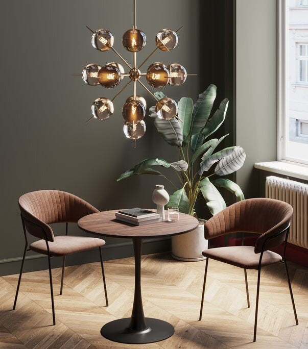 Kare Design Schickeria Ronde Bistrotafel 80 Cm - Walnoot Zwart