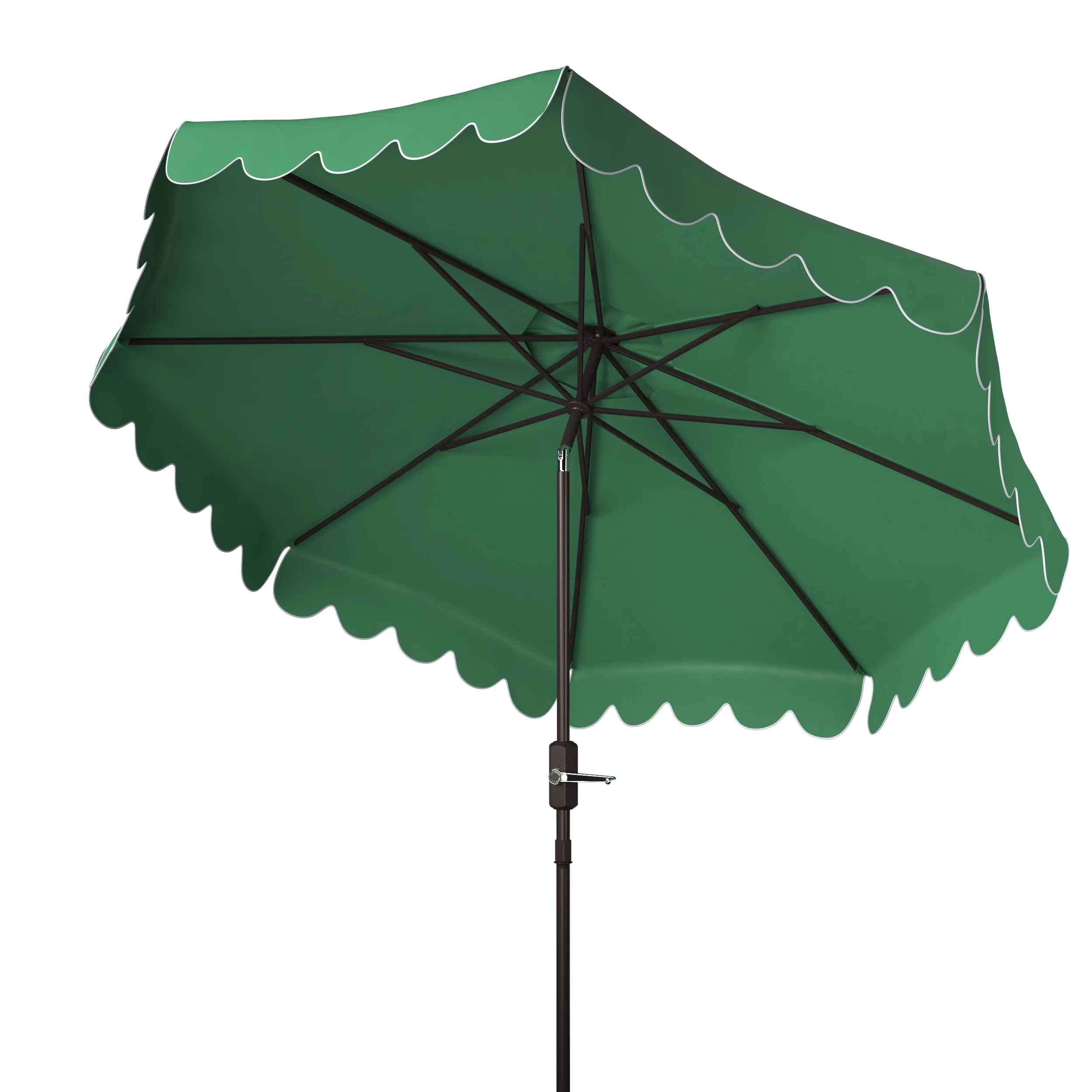 Safavieh Venice 9' Market Crank Tilt Patio Umbrella, Navy/White - Image 26
