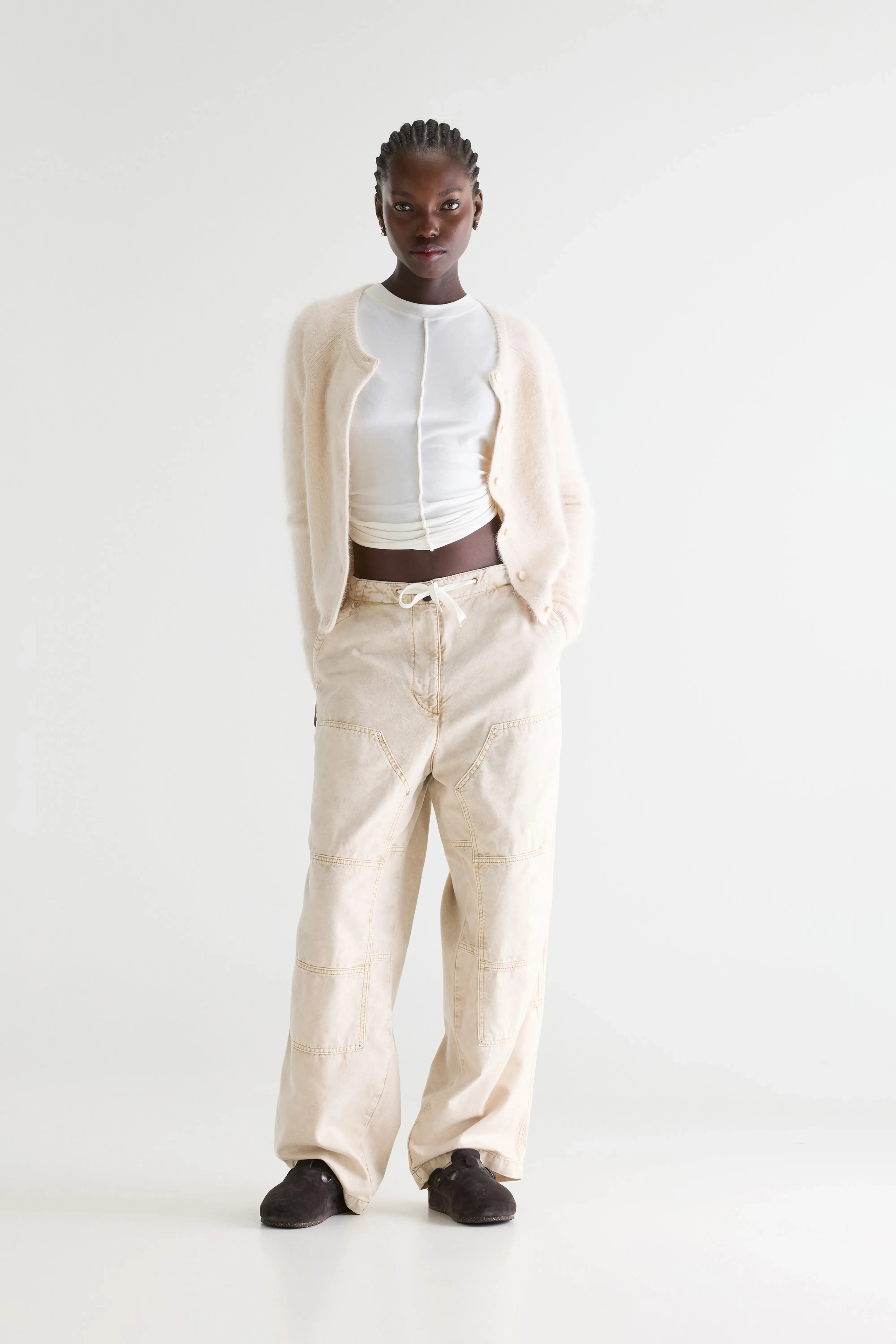 Bellerose Datair angora-blend ecru cardigan (252 / W / PARCHEMIN)